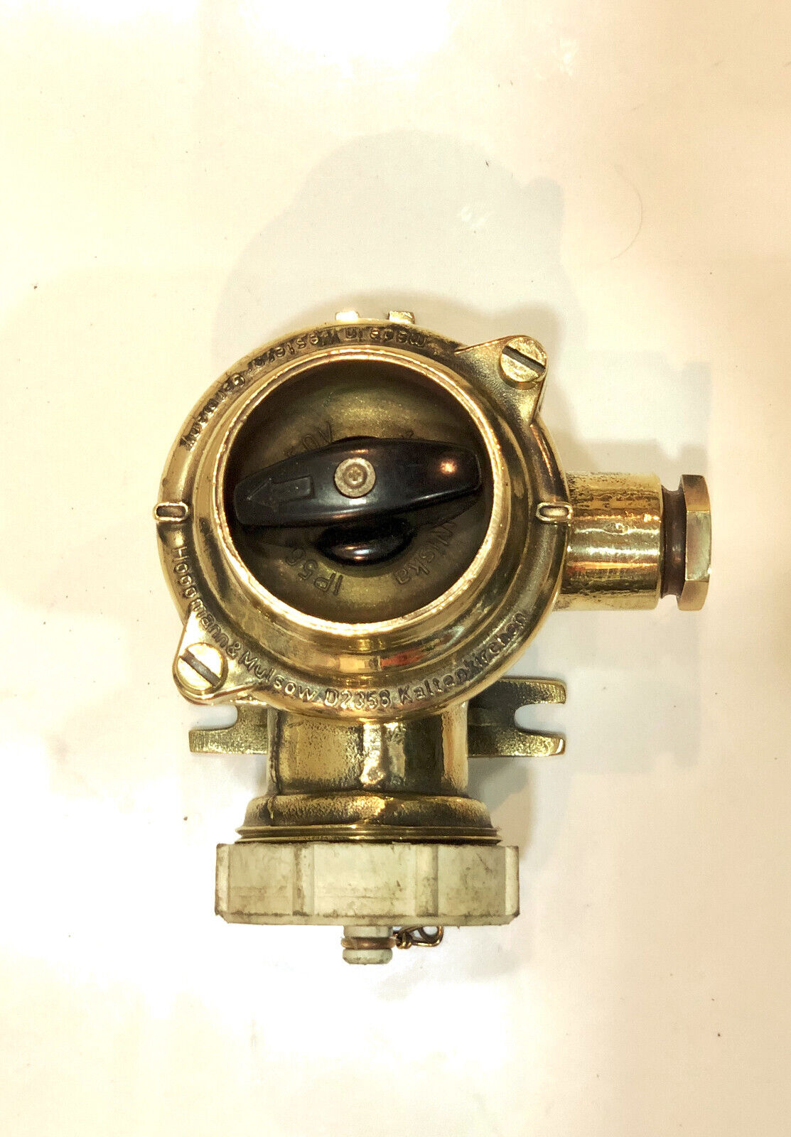 Ship Salvaged Original Brass Vintage Nautical Marine Antique Light Switch