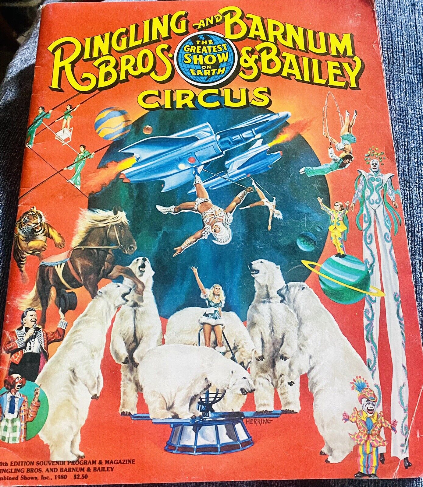 VTG.1980 Ringling Bros & Barnum and Bailey Circus Program Souvenir Book~Ephemera