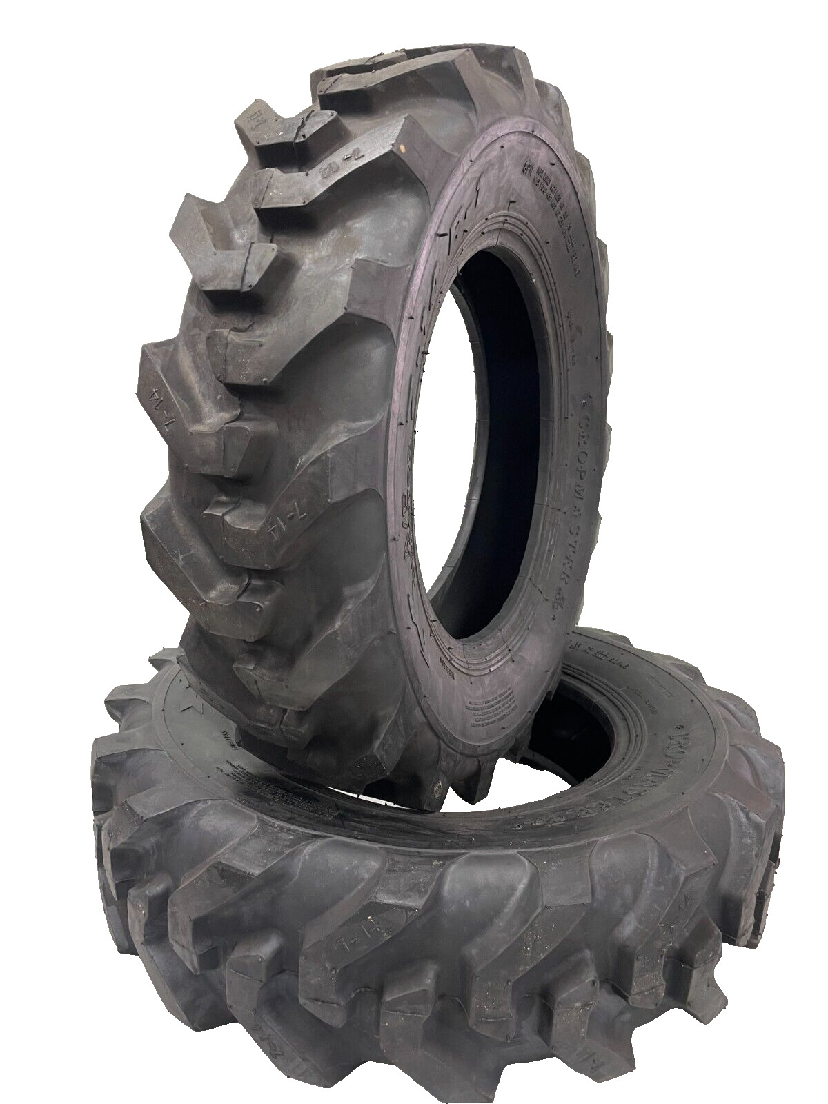 TWO NEW 7x14, 7-14 R1 TUBELESS Lug  Tractor Tires Heavy Duty 7/14 7.00-14 R4 Bar