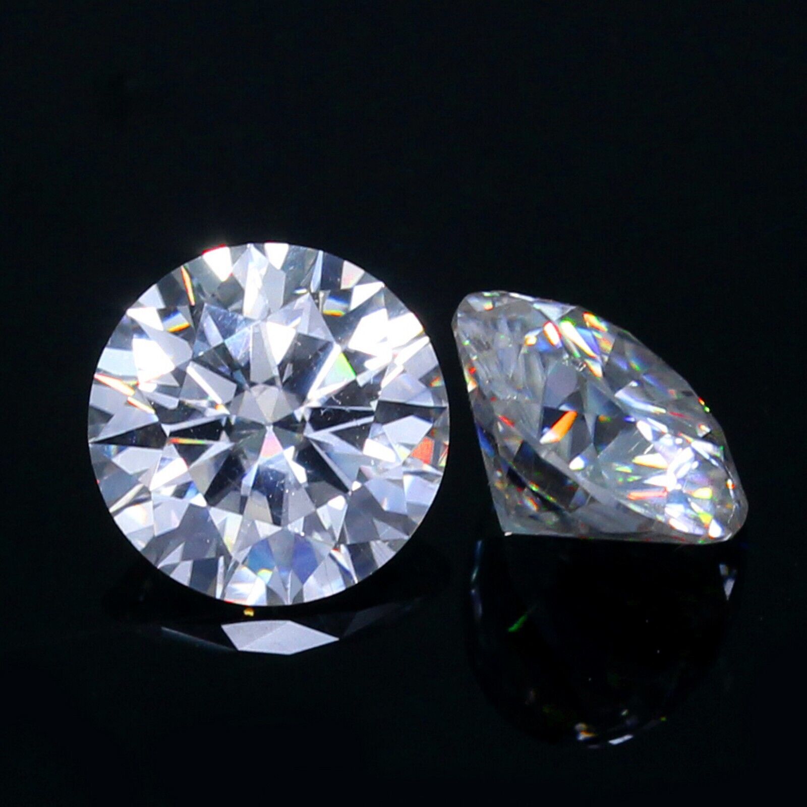 Amazing 0.40+/- Ct DE Color VVS1 4.00 mm Round Pair Brilliant Cut White Diamond