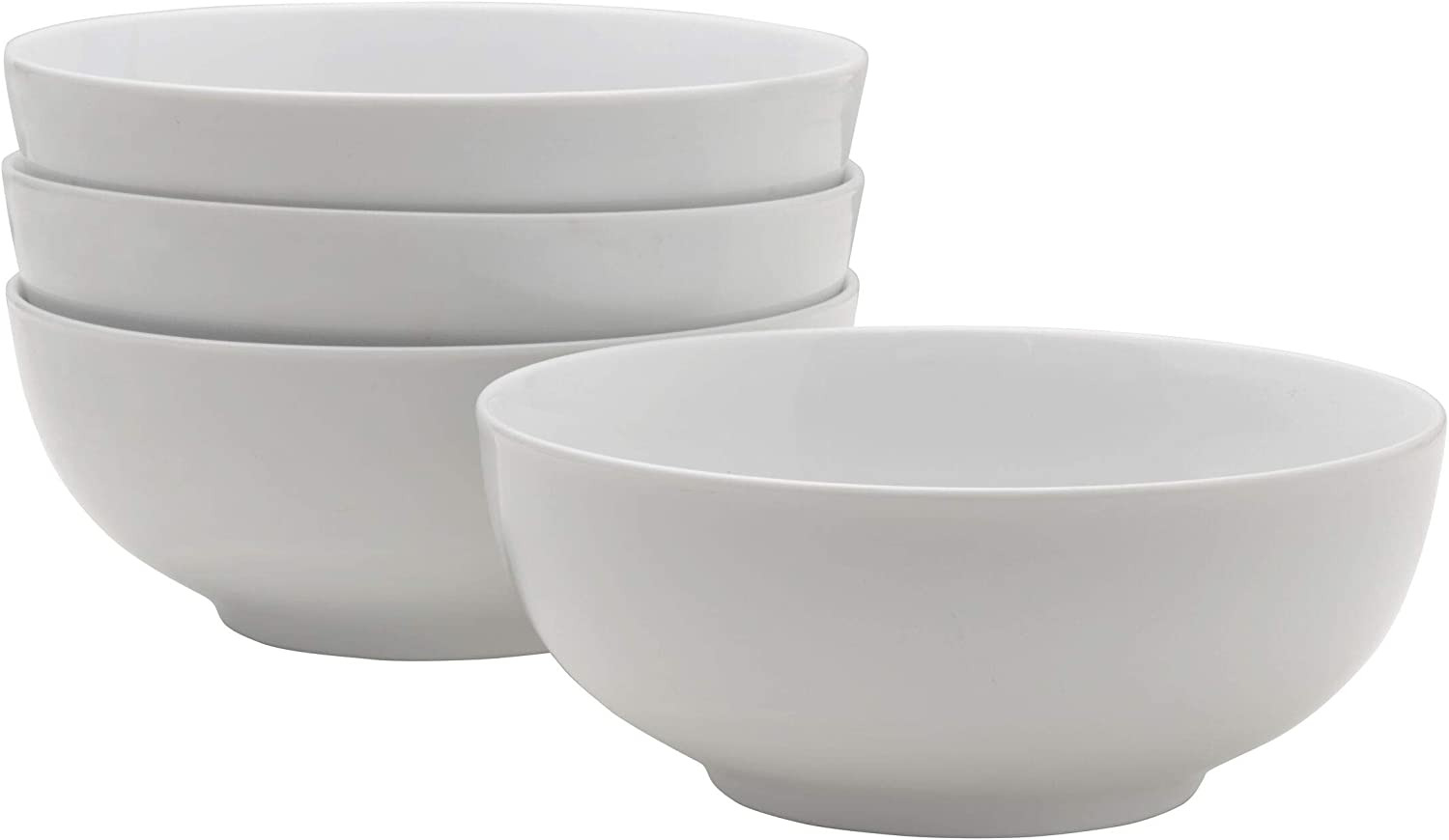 Everyday White by Fitz and Floyd Soup Cereal Porcelain Bowls, Set of 4