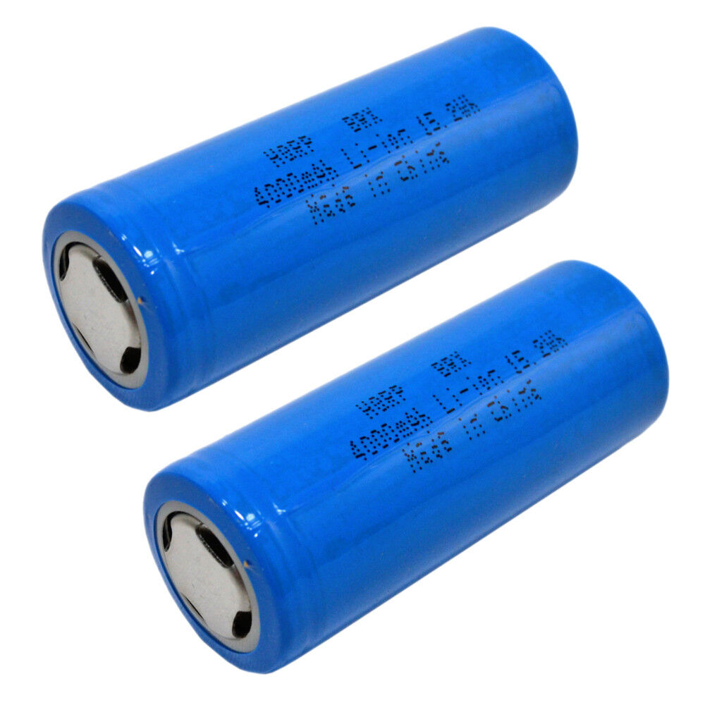 2-Pack HQRP Battery for 26650 / IMR-26650 / ICR26650 3.7V LED Flashlights