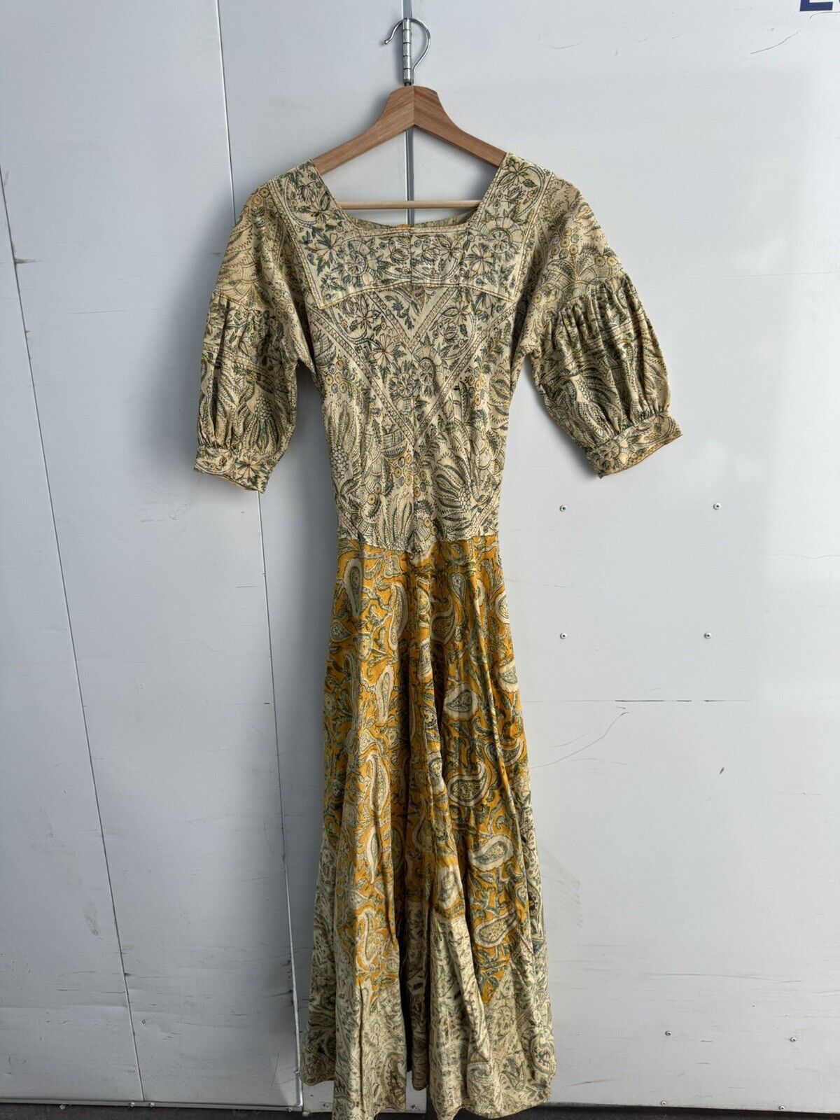 Vintage 60s 70s Victorian Style Prarie Dress Medium