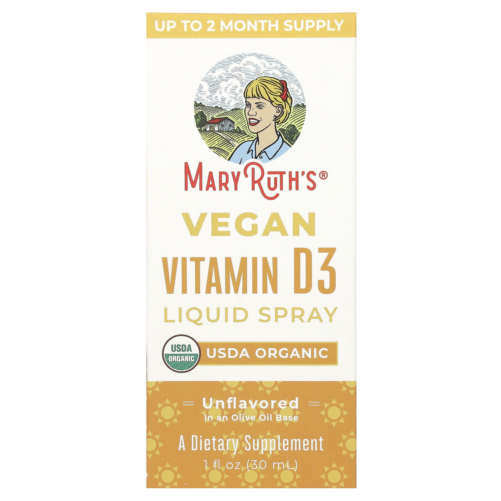 Vegan Vitamin D3 Liquid Spray, Unflavored, 1 fl oz (30 ml)
