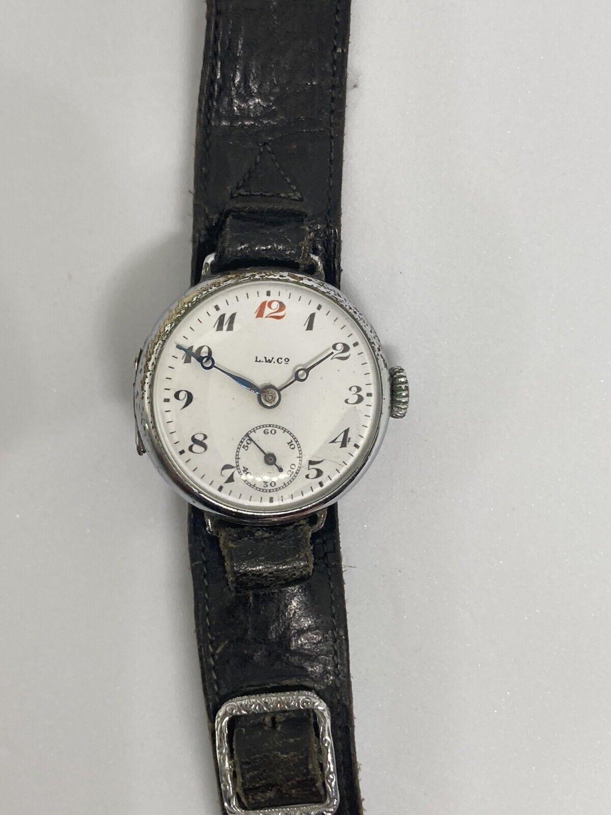 Langendorf Watch 1920-1930s Porcelain Dial Watch Vintage Swiss