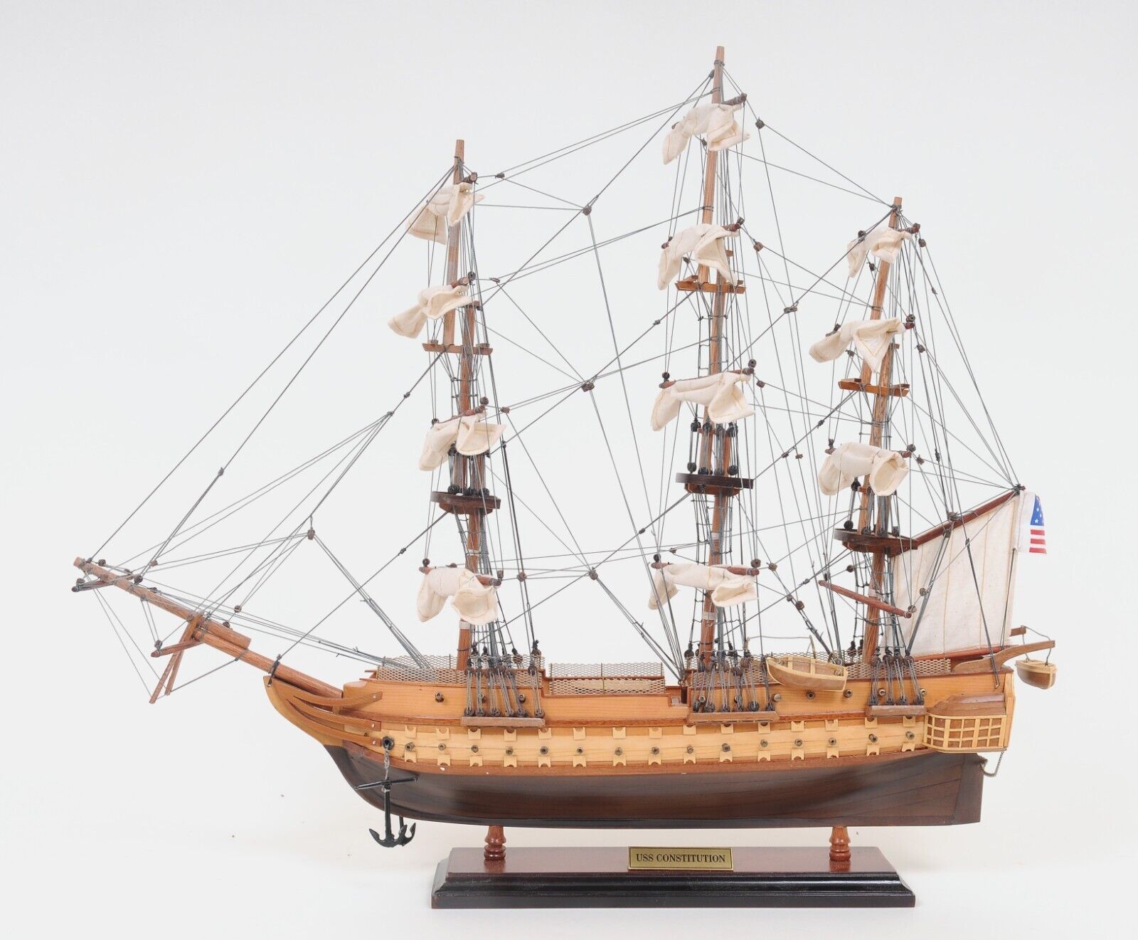 USS Constitution Ship Model Handmade Wooden 22.5 Inches Ship Fully Assembled