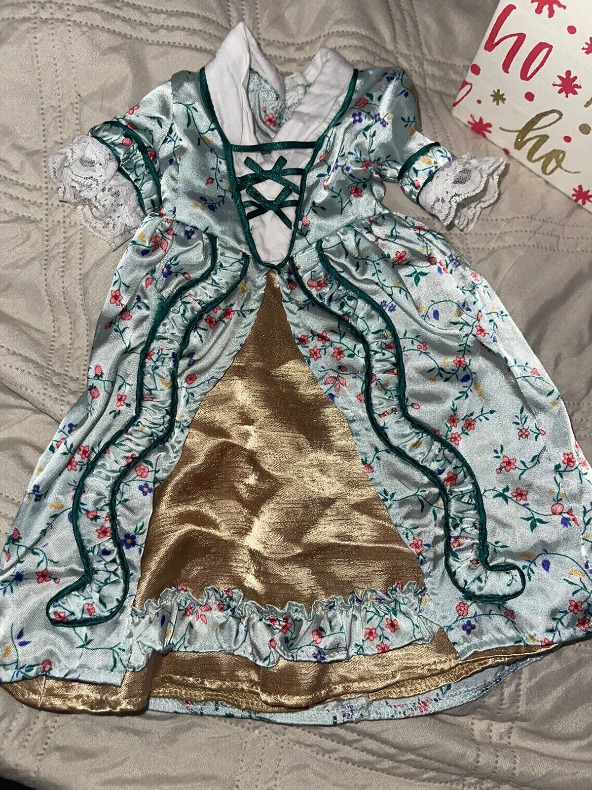 Mint Vintage American Girl Doll Elizabeth Floral Christmas Holiday Gown Dress