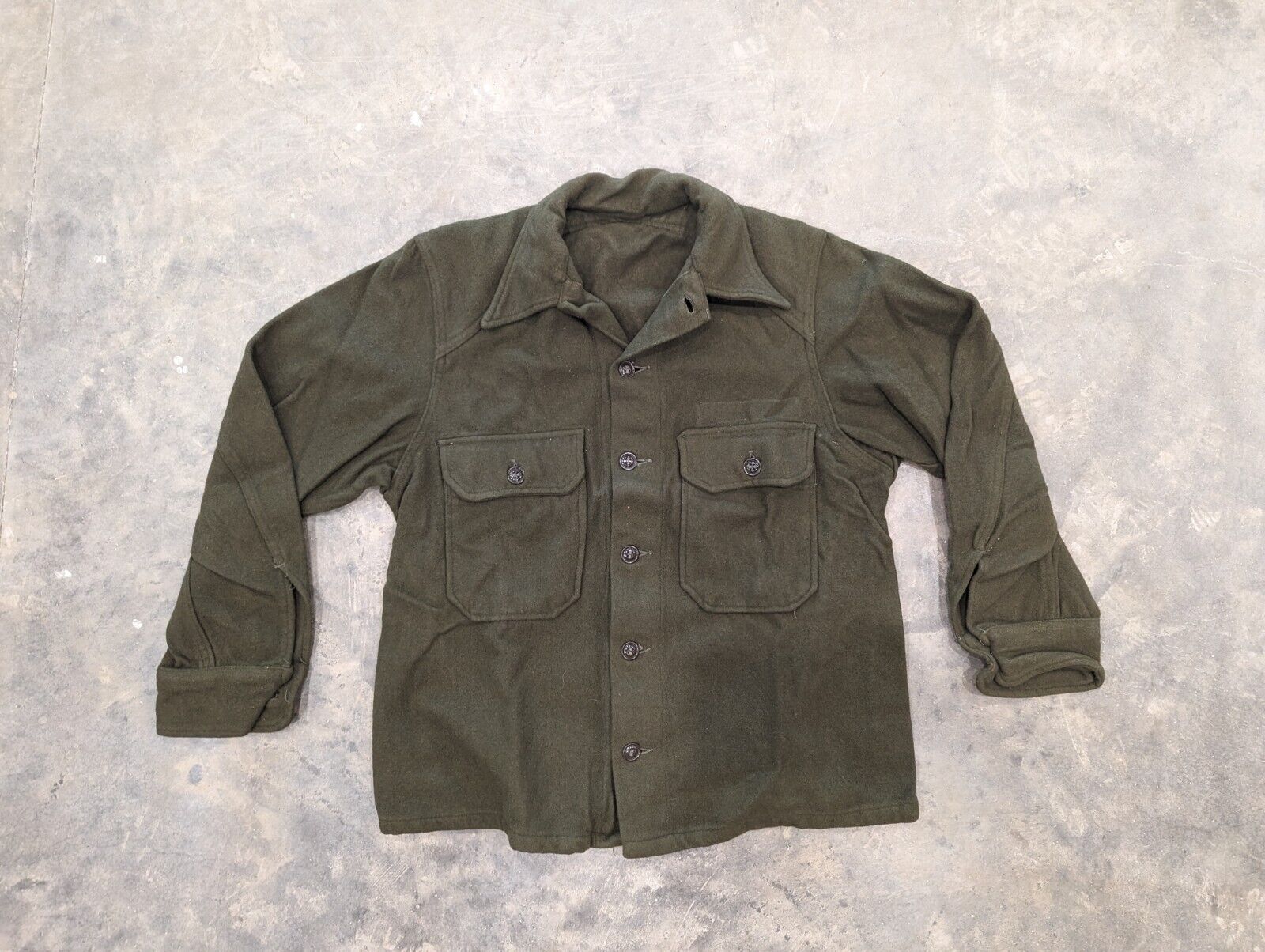 Multiple Variation Medium US Military Korean War M1951 Cold Weather Wool Shirt
