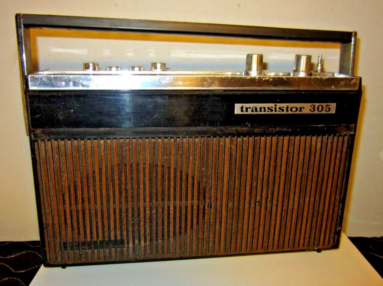 (2) Vintage GRUNDIG 305 RADIOS ~ AM/FM Portable Transistor ~ Tested/Working