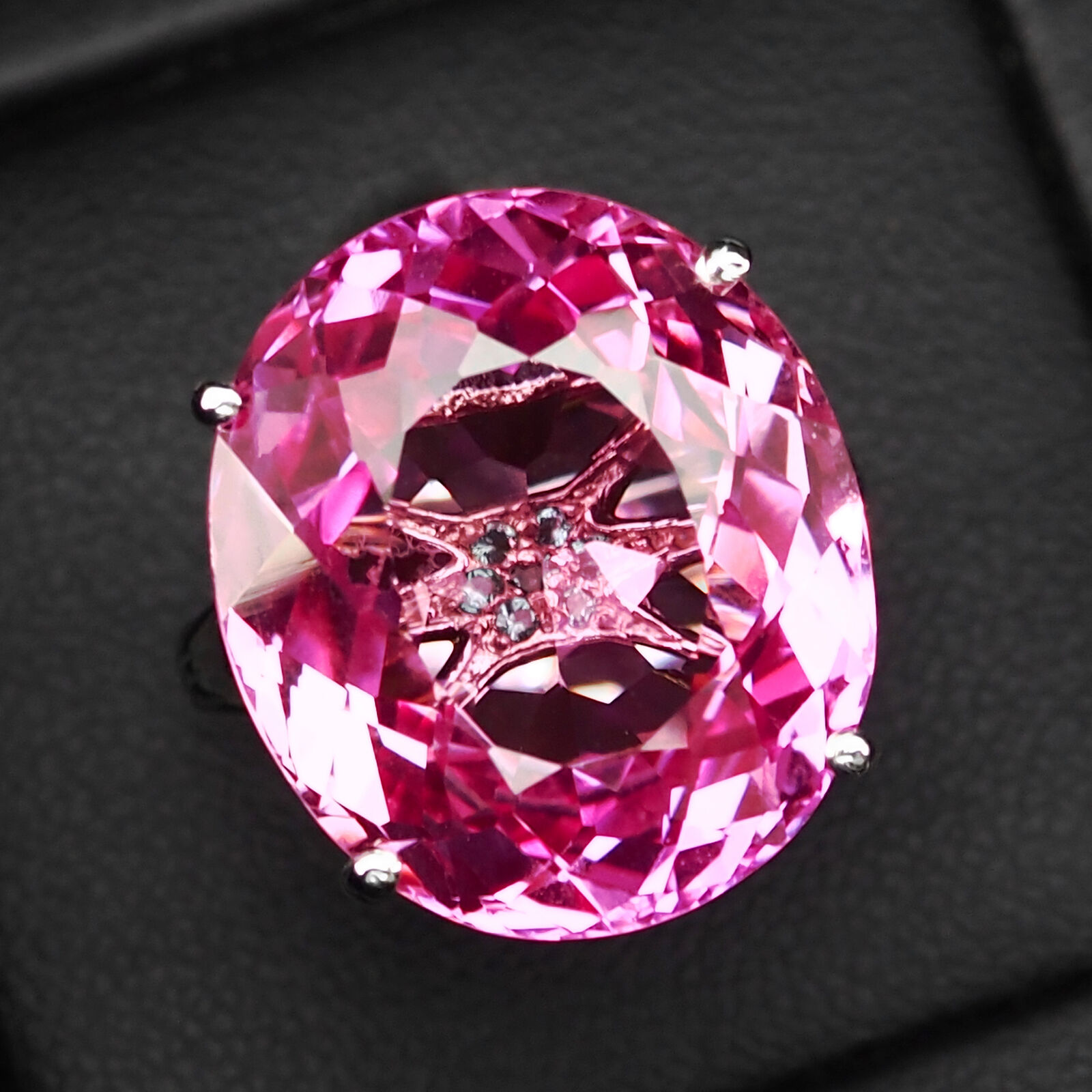 Stunning Pink Tourmaline 26.80Ct 925 Sterling Silver Handmade Engagement Rings