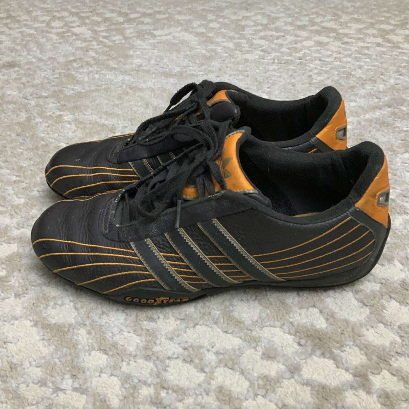 Adidas Goodyear Driving Shoes Racing Sneakers VTG Brown Leather Men’s Size 8.5