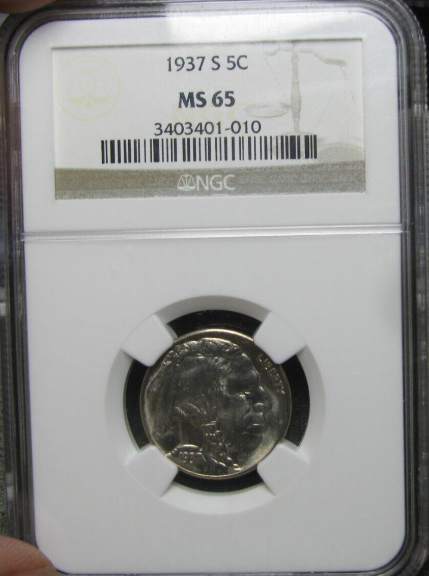 1937-S Buffalo Nickel ---- MS-65 NGC Slabbed Coin ---- #285B