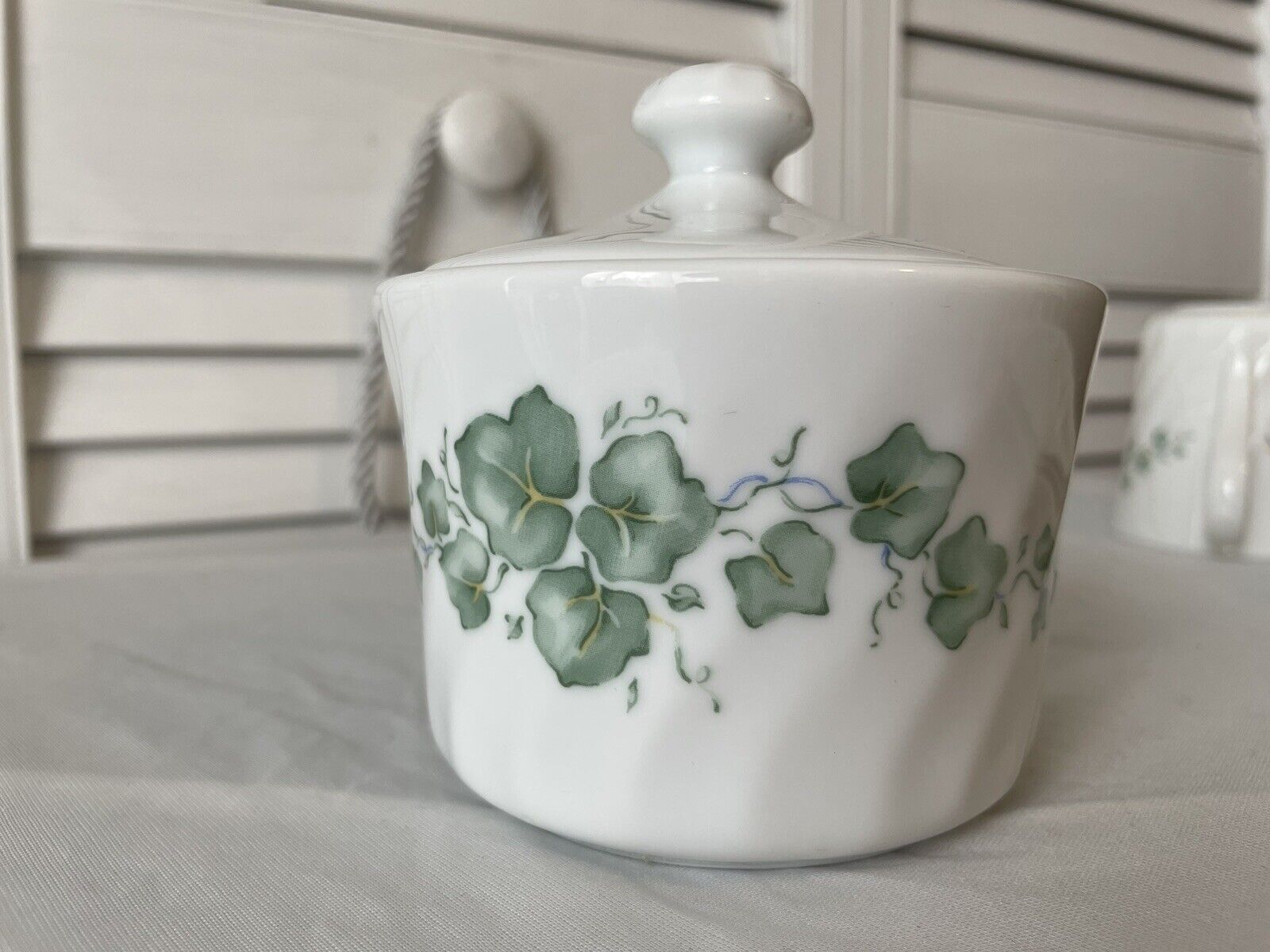 Corelle Coordinates Stoneware SUGAR BOWL Canister with Lid Callaway Ivy Vintage