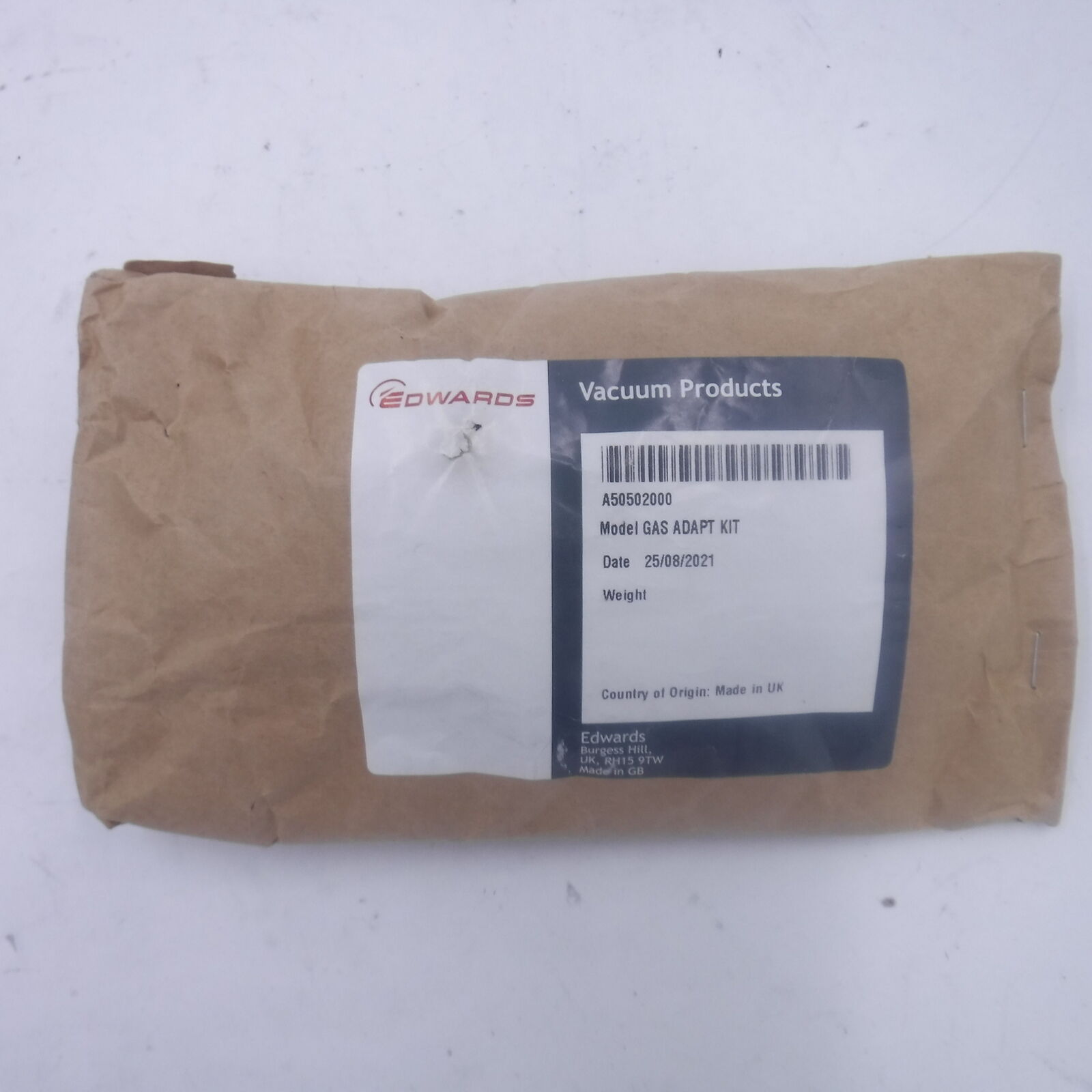 Sealed OEM Edwards A50502000 Gas Ballast Adapter Kit For XDS Pumps