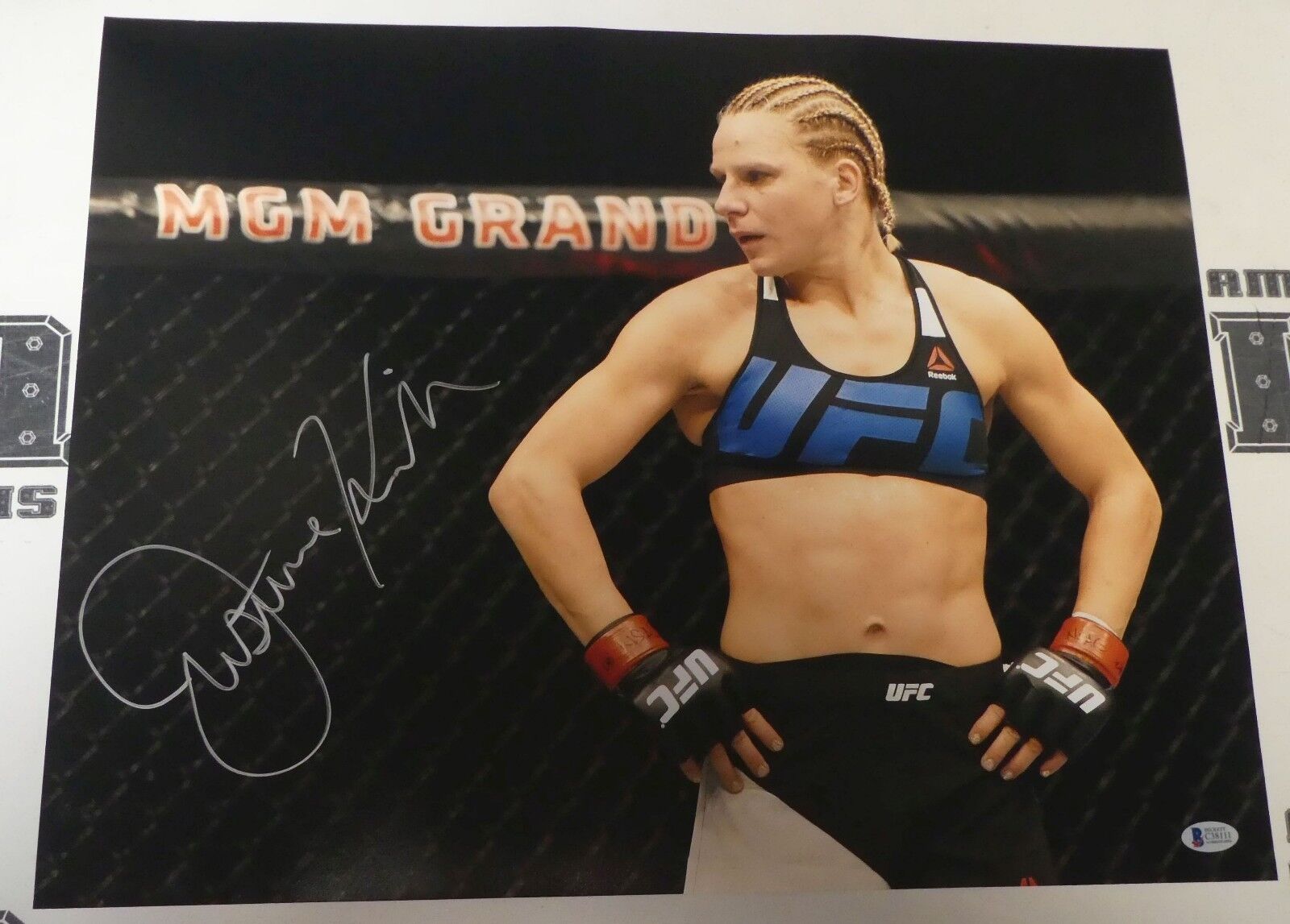 Justine Kish Signed 16x20 Photo BAS Beckett COA UFC 195 2016 Picture Autograph 1