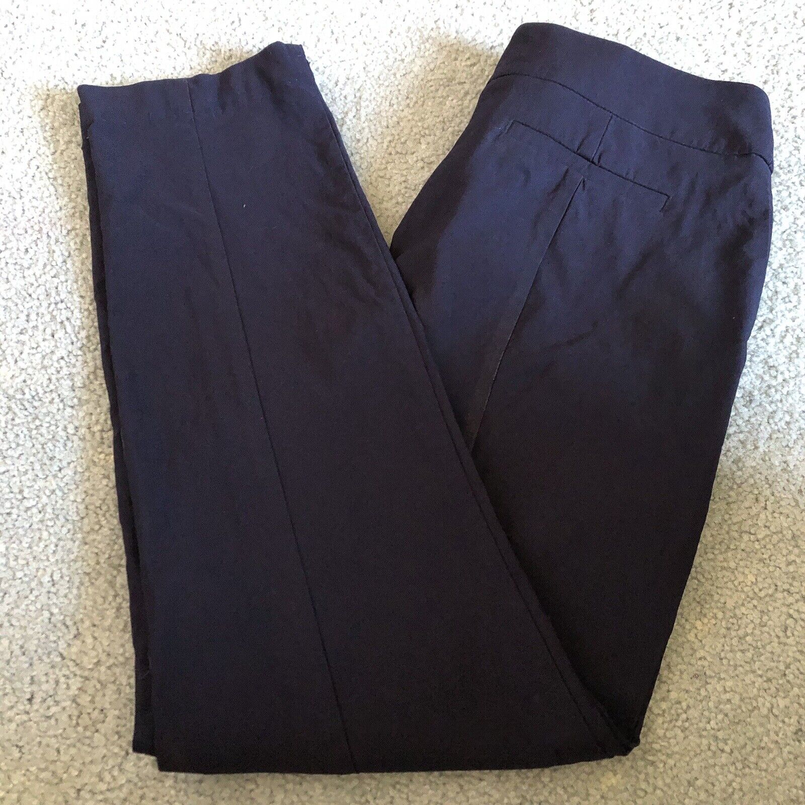Worthington Women’s Casual Pants Sz 8 Navy Stretch Straight High Rise Workwear