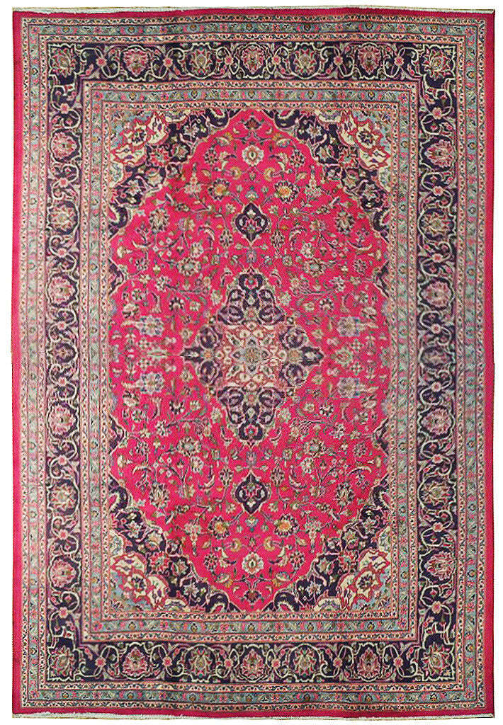 6\' x 10\' Red Semi-Antique Traditional Kashaan Rug #B-72163