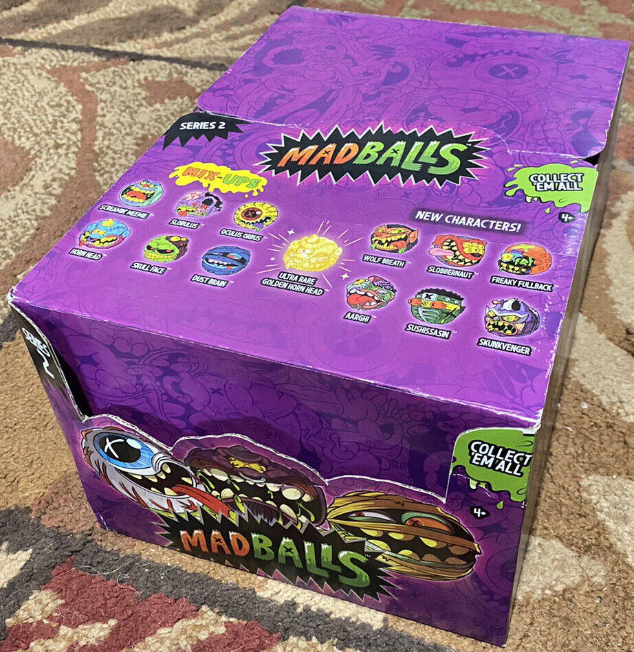 13 MadBalls Complete Series 2 Blind Mystery Ball Mini Sealed Bags Golden & Box