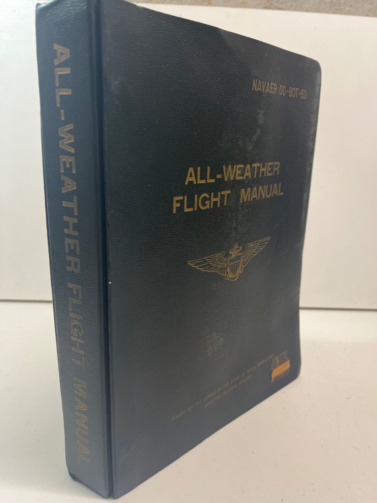 Vintage 1961 US NAVY All Weather Flight Book NAVAER 00-8OT-60