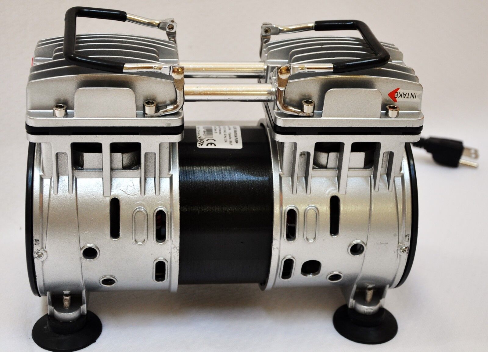 Twin Piston Oil-less Vacuum Pump 4.5CFM Lab Workshop Milker Chuck Bagging Hookup