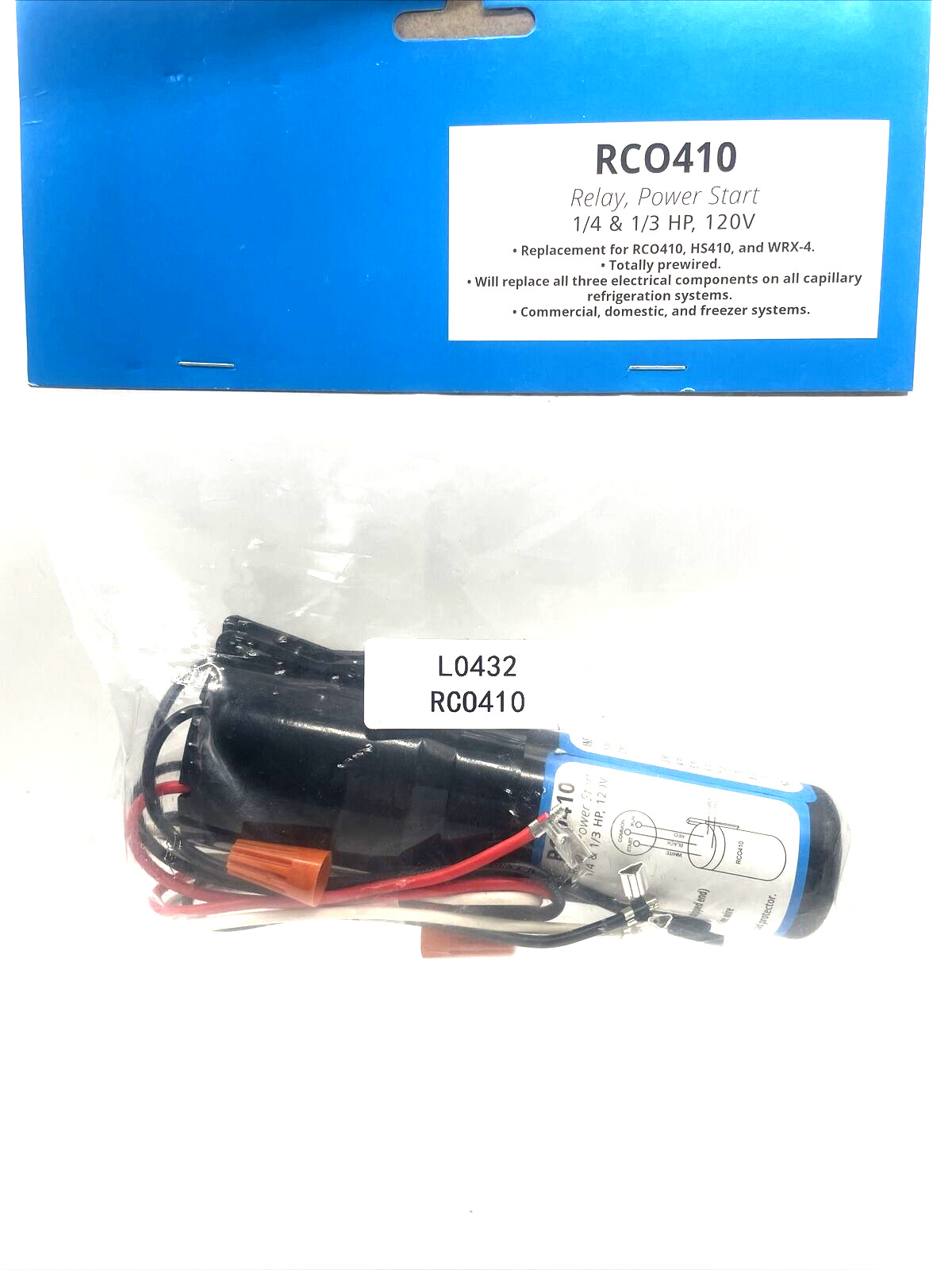 RCO410 3 in 1 Compressor Hard Start Capacitor Kit for Refrigerators & Freezers 