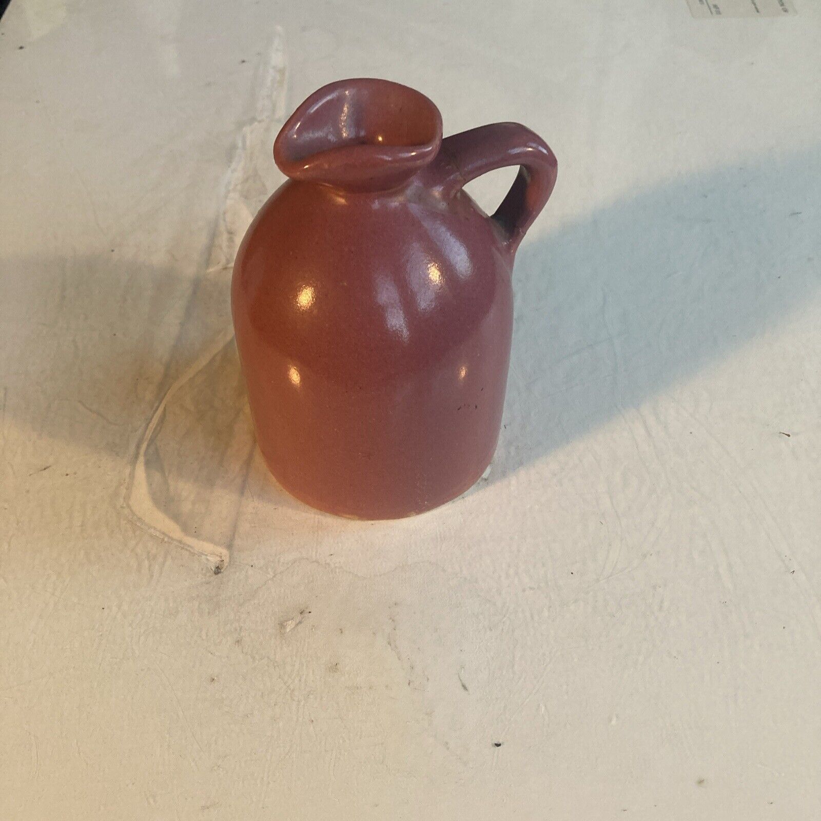 Vintage Uhl Pottery Maple Syrup Jug For Burlington Maple Orchard