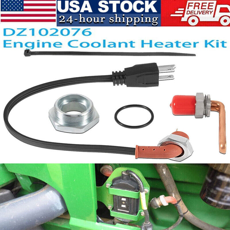 RE227949 DZ102076 Engine Coolant Heater Kit with Power Cord For John Deere
