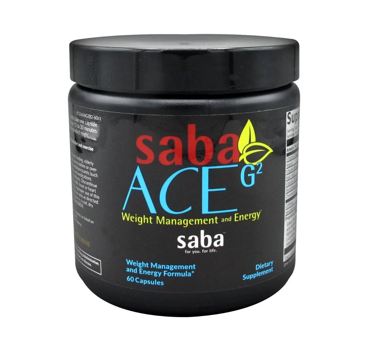 Saba ACE G2 Energy, Appetite Control & Weight Management - 60 Capsules