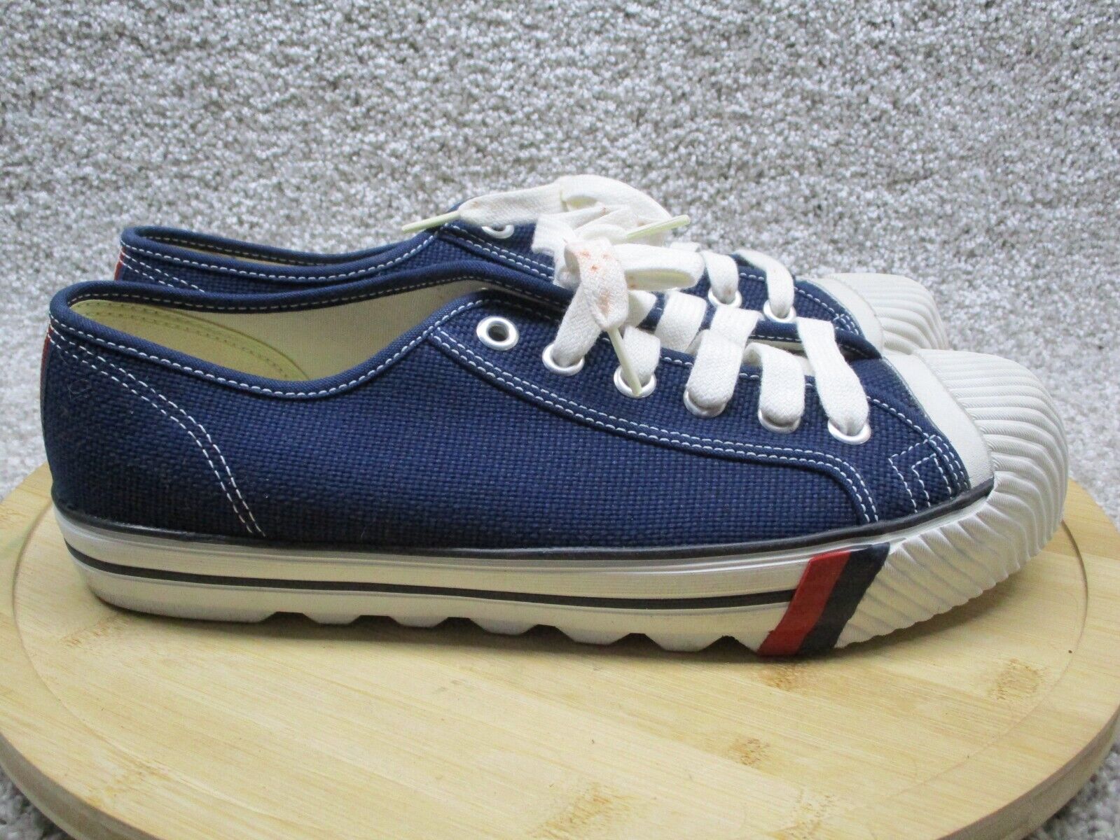 VINTAGE PRO KEDS Shell Toe Sneakers W 11 M 9.5 Blue PKF-6414M Blue White Low Top