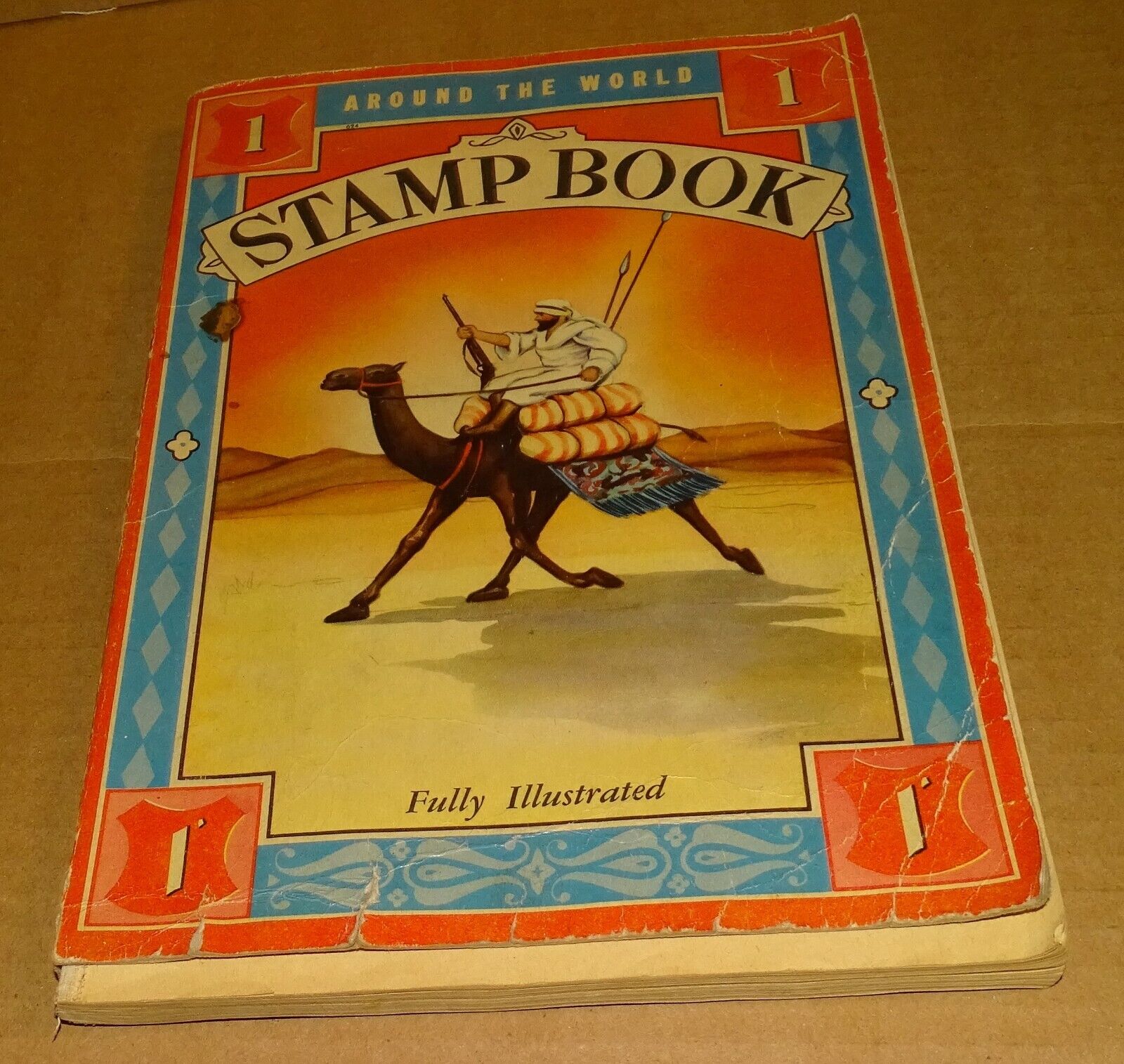 1935 Whitman Around the World Stamp Book with many old stamps