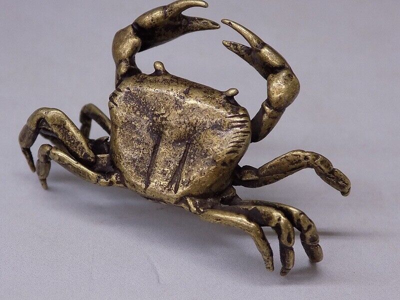 Crab OKIMONO Statue Japanese Antique Articulated Model Artwork