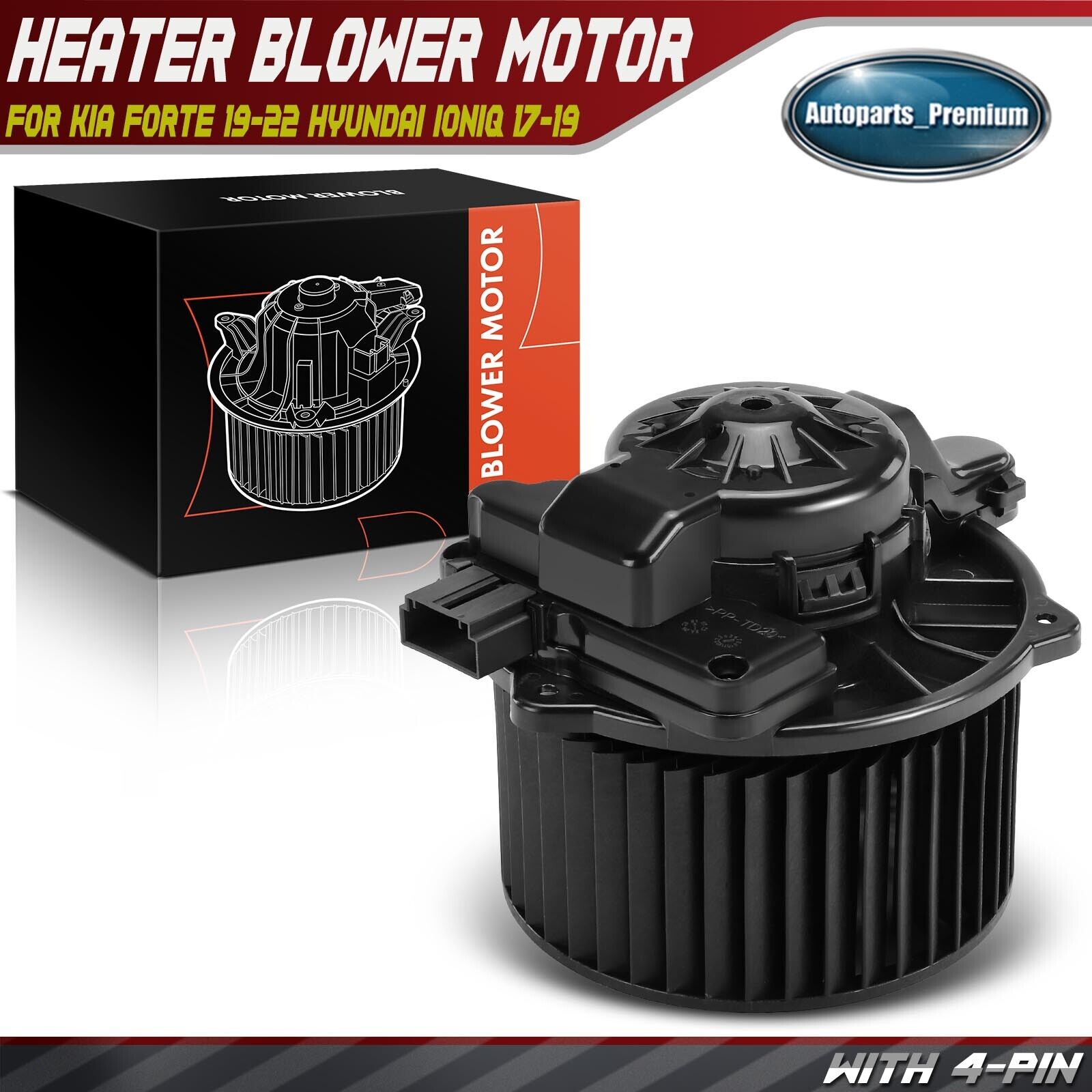 HVAC Heater Blower Motor w/Wheel for Kia Forte 2019-2022 Hyundai Ioniq 2017-2019