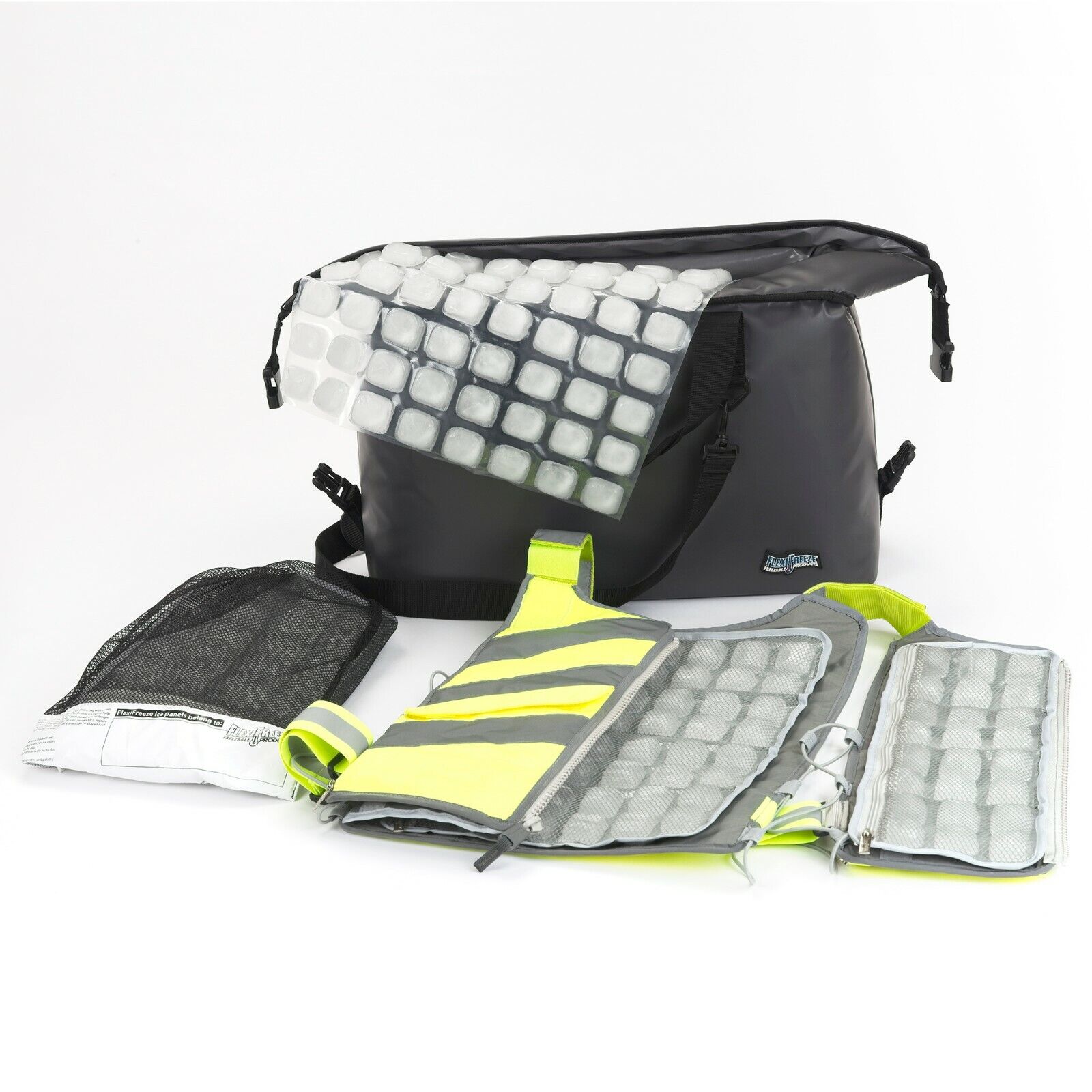 FlexiFreeze Personal Cooling Kit:Pro Series - Vest, Cooler, Refill Ice Panels