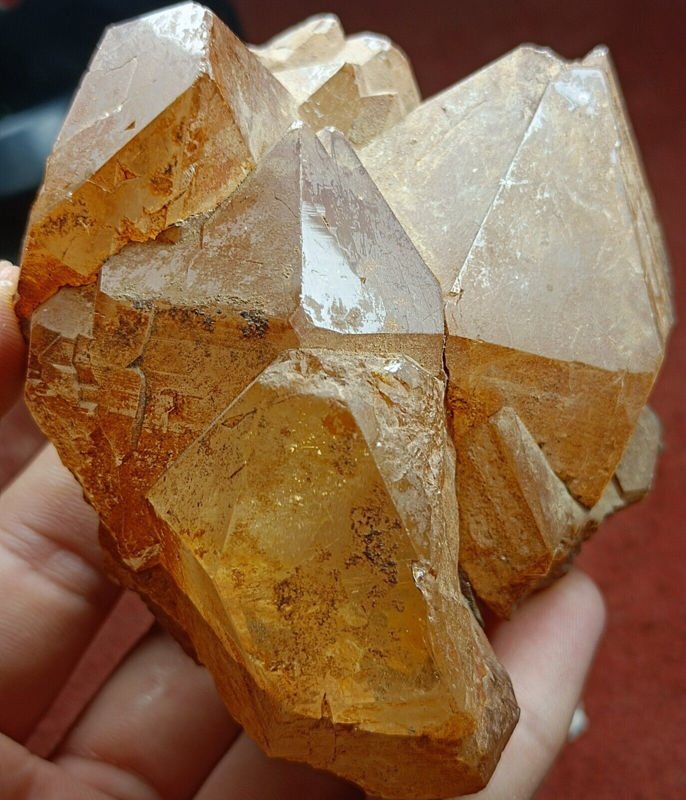 Window Shape Quartz Cluster With Very Unique Formation Clay Inclusion #439g 