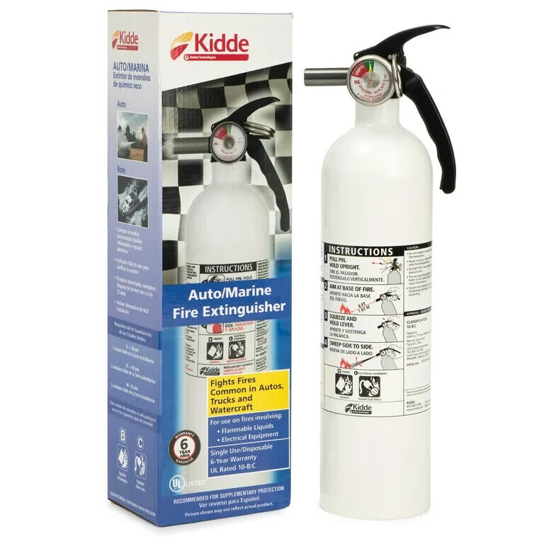 Kidde Auto/Marine UL Listed Fire Extinguisher, 10-B:C Rated ( fresh stock)