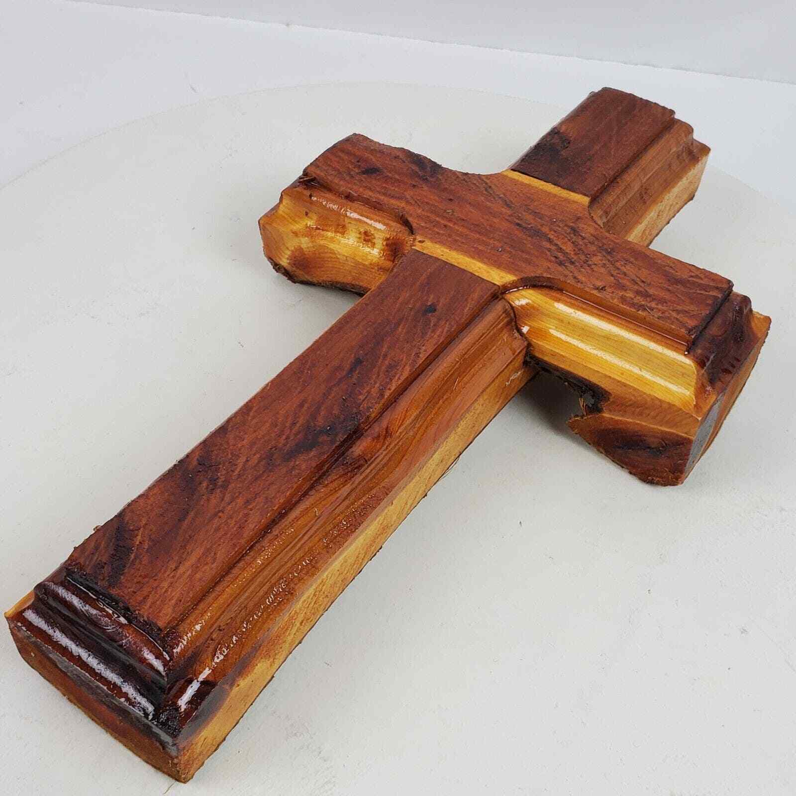 Vintage Wood Cross 11.5 x 6.5 Inch Handmade