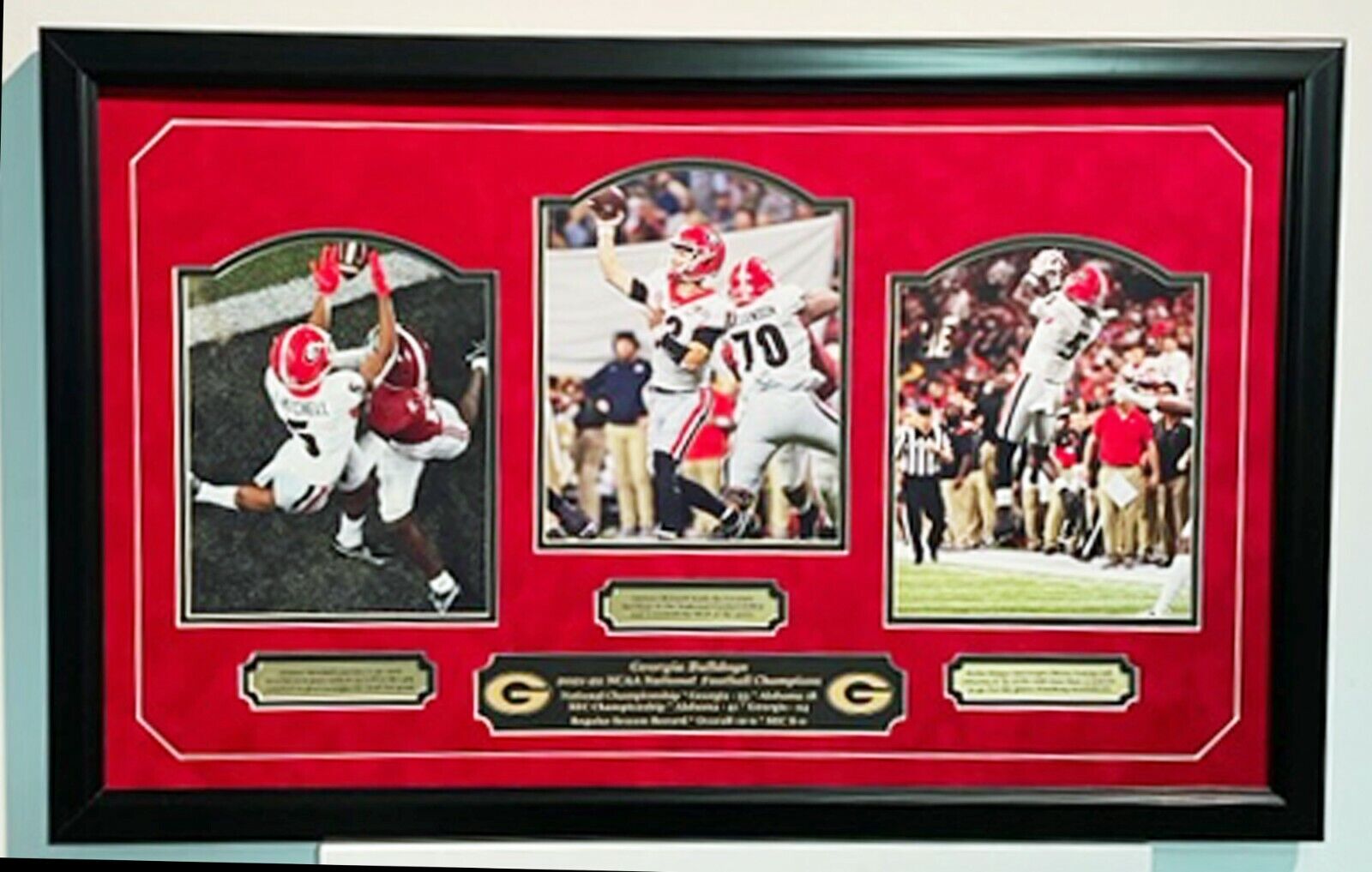 Georgia Bulldogs 2021-22 National Champions 3 8x10 photos professionally framed