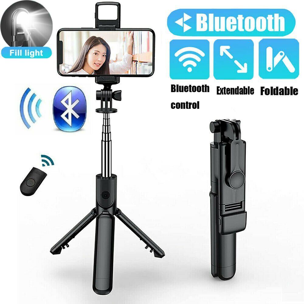 Wireless Bluetooth Selfie Stick Tripod Shooting Live Video Phone Camera Holder