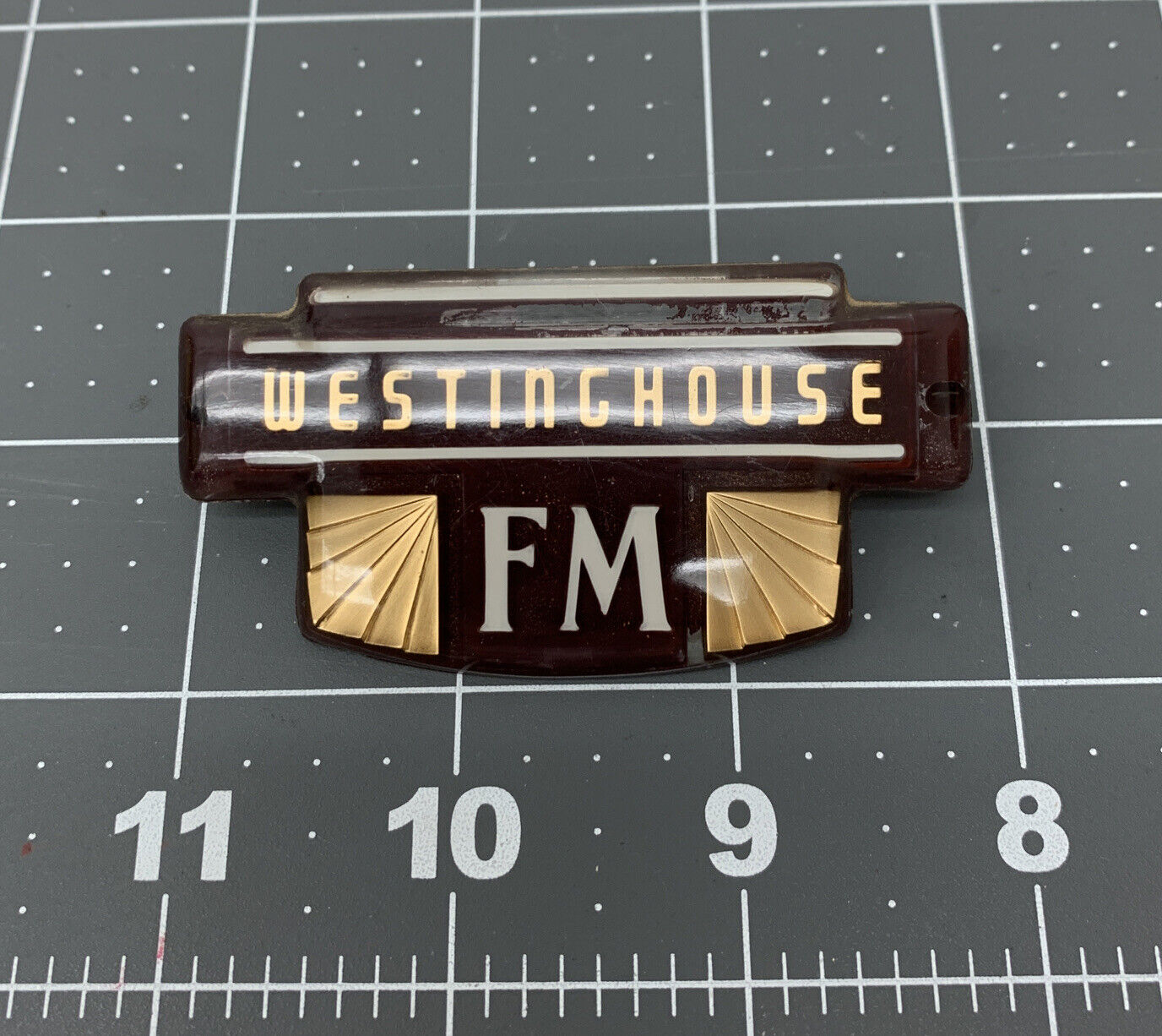 Westinghouse Badge Fits Model H-161 Vintage Tube Radio Part