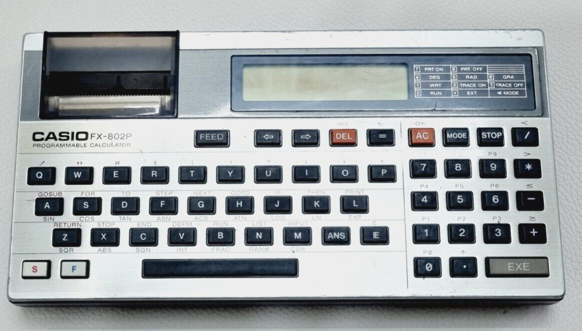 Vintage Casio FX-802P RARE Calculator Programmable Rare