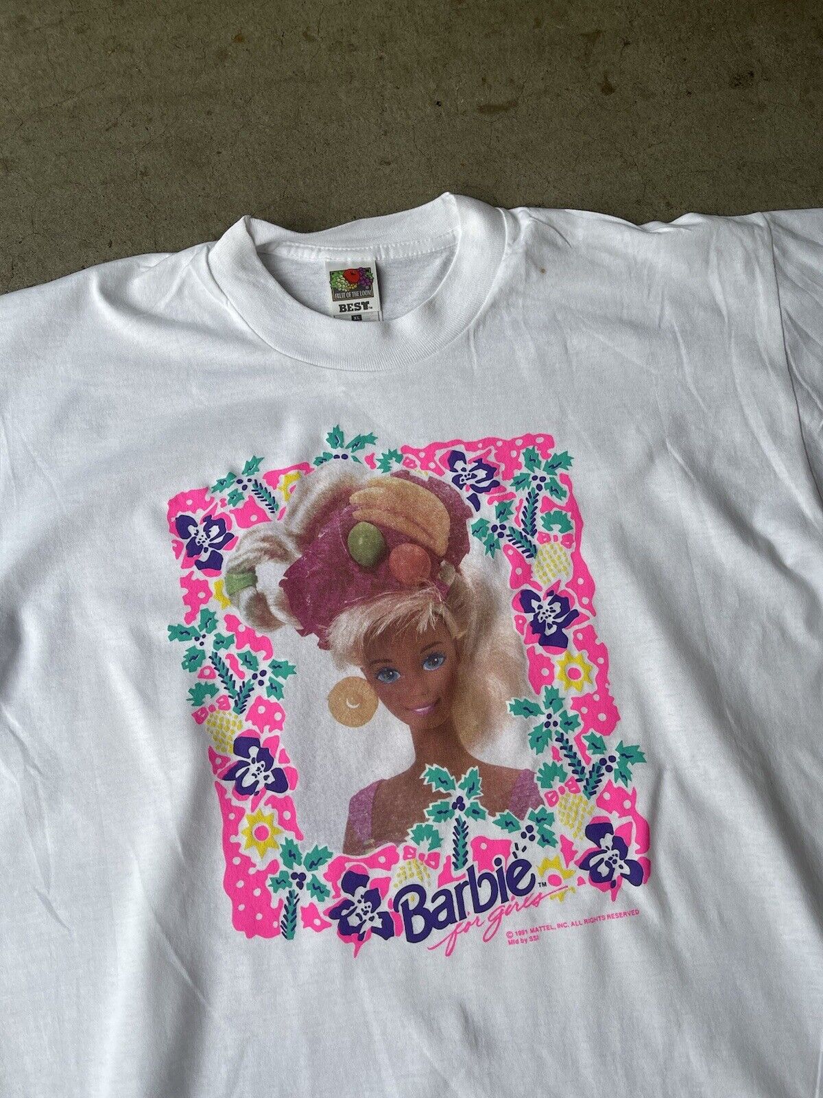 Barbie Shirt Adult White 90s SSI RARE T SHIRT Mattel Vintage Movie Doll