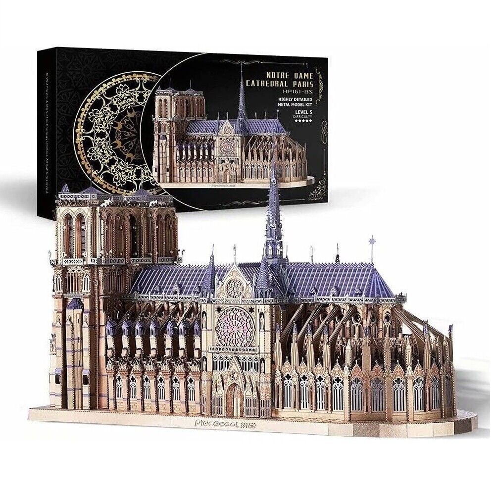 Piececool 3D Puzzles DIY Handmade Metal Model Adult Puzzle Notre Dame de Paris