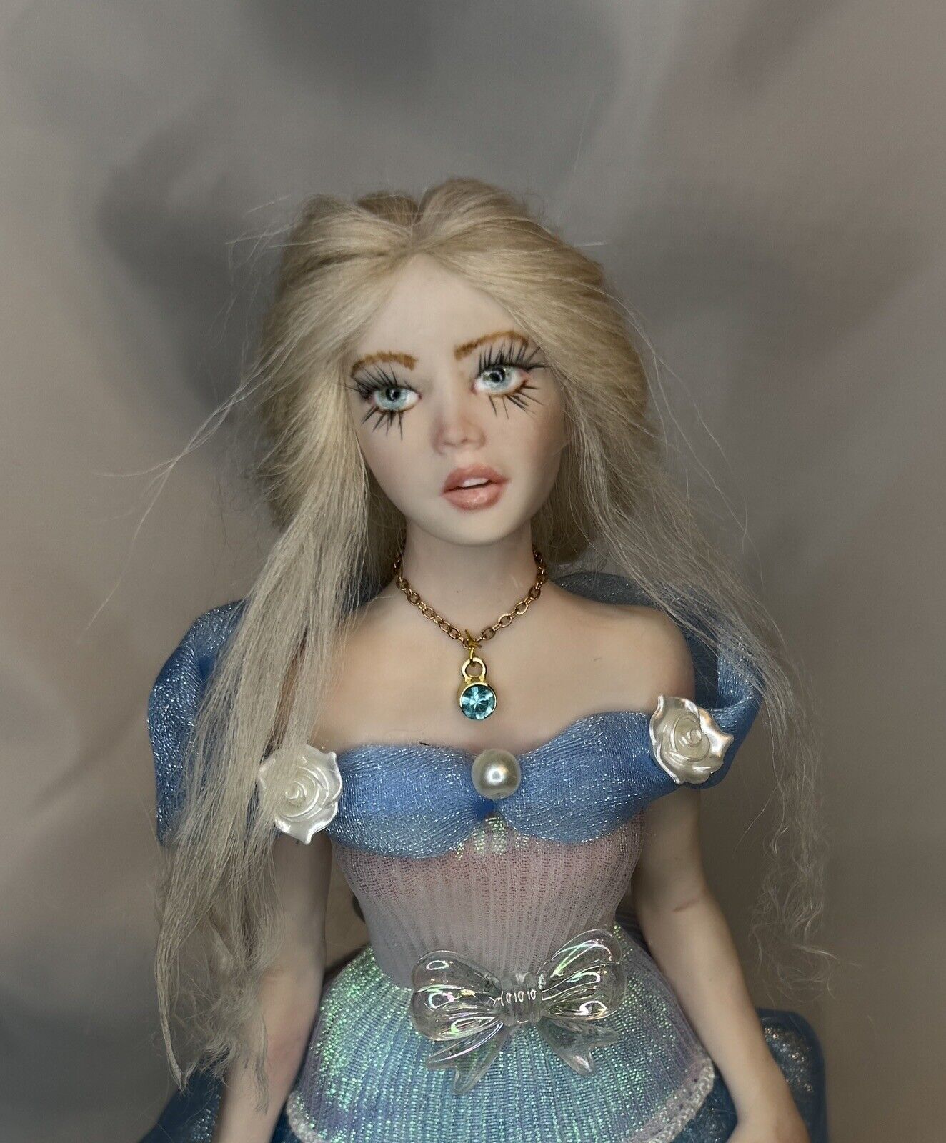 OOAK Cinderella, Faerie Fairy, Fantasy Art Doll Polymer Clay