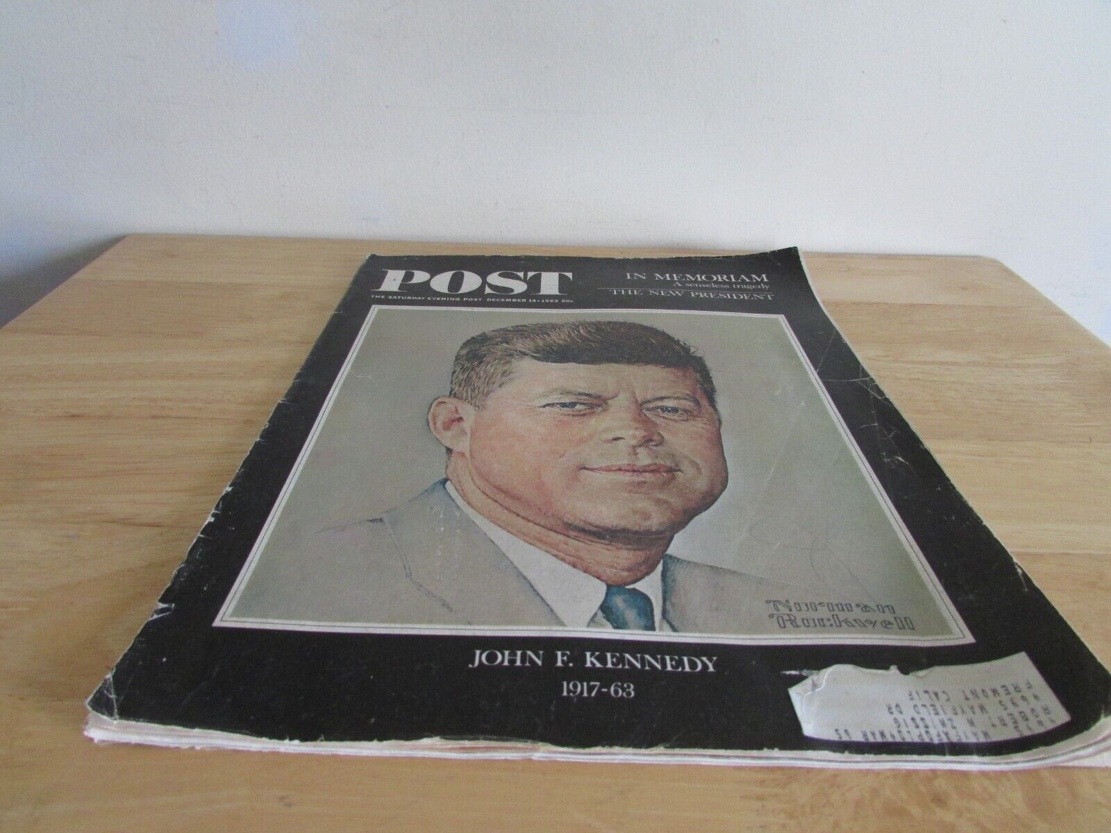 Vintage The Saturday Evening Post  Dec 14,1963 Magazine In Memorial J.F Kennedy
