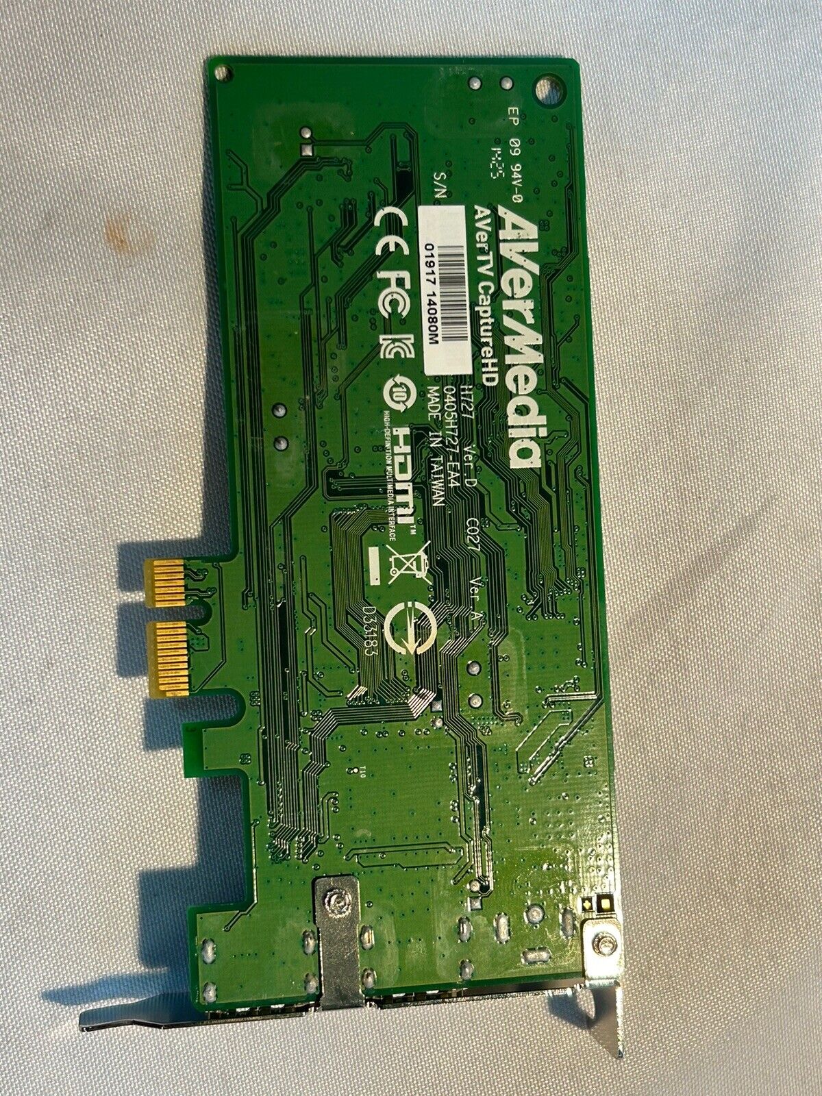 AVerMedia AVerTV CaptureHD H727 Ver D PCIe x1 HDMI Low Profile Capture Card