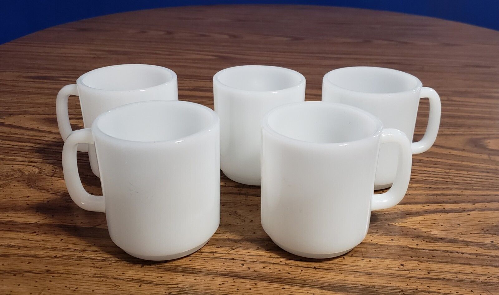 Vintage Glasbake Milk Glass Mugs - Set Of 5