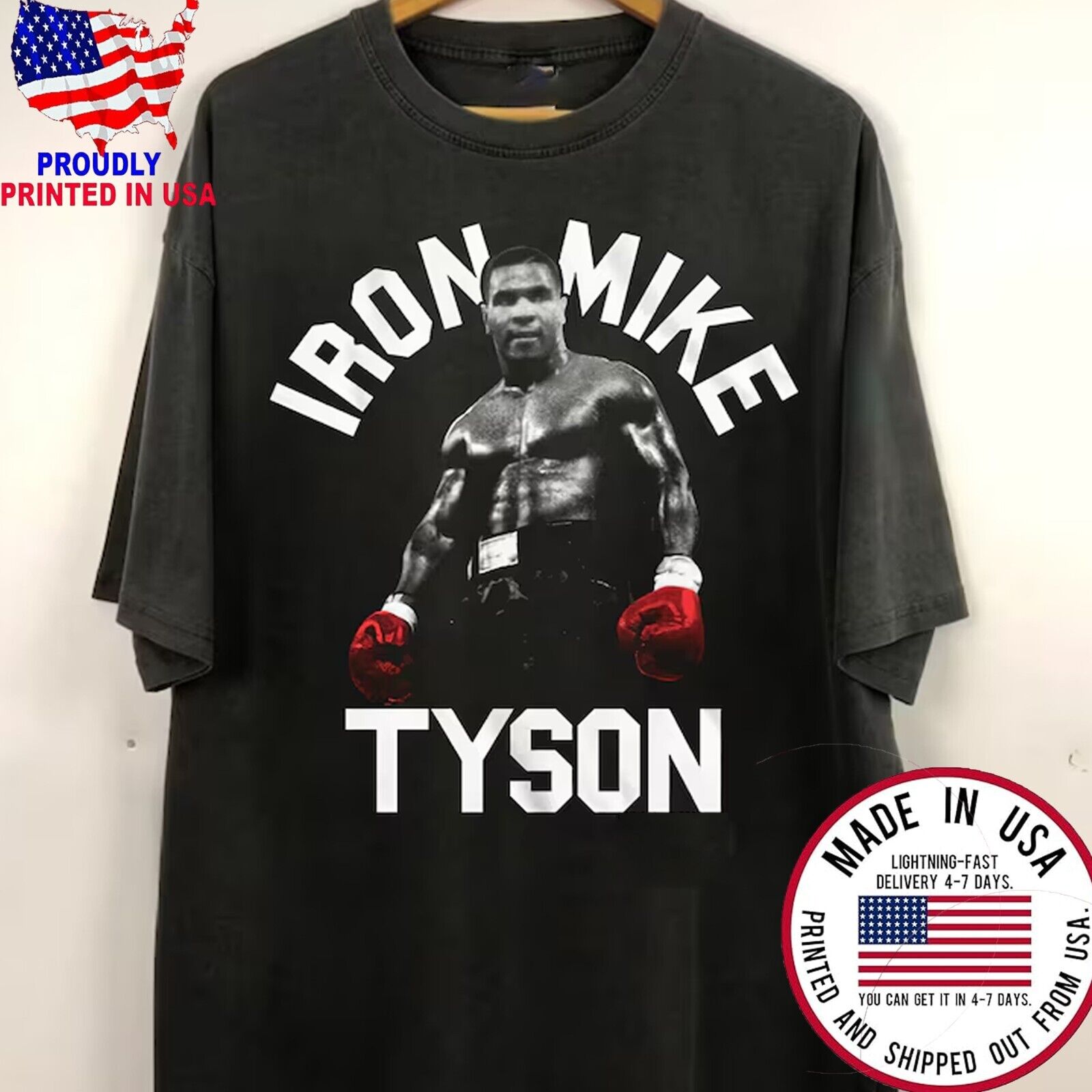 Rare Mike Tyson Graphic T-shirt Gift For Fans Men All Size T-Shirt QN528