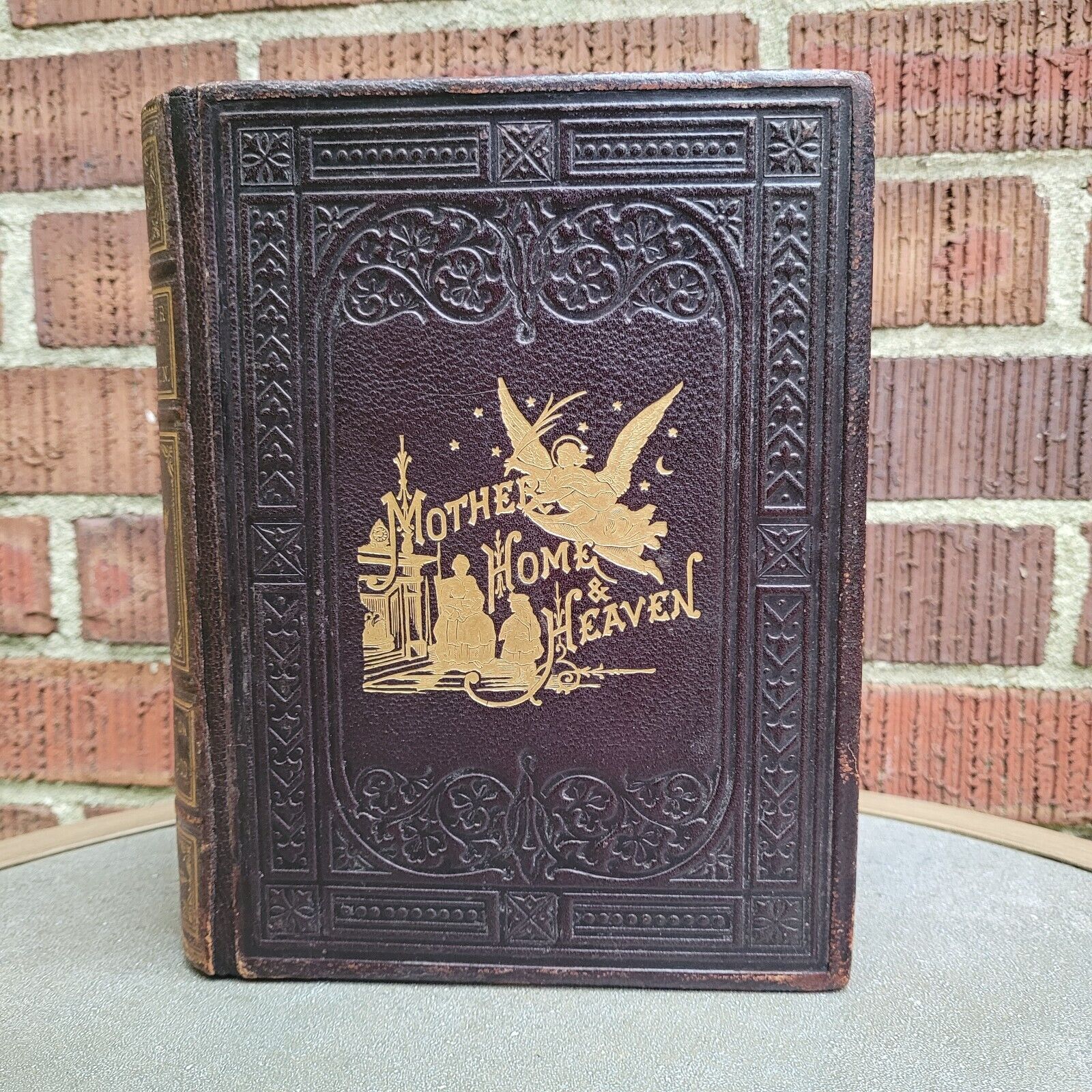 Golden Thoughts on Mother Home & Heaven  Leather Book 1882