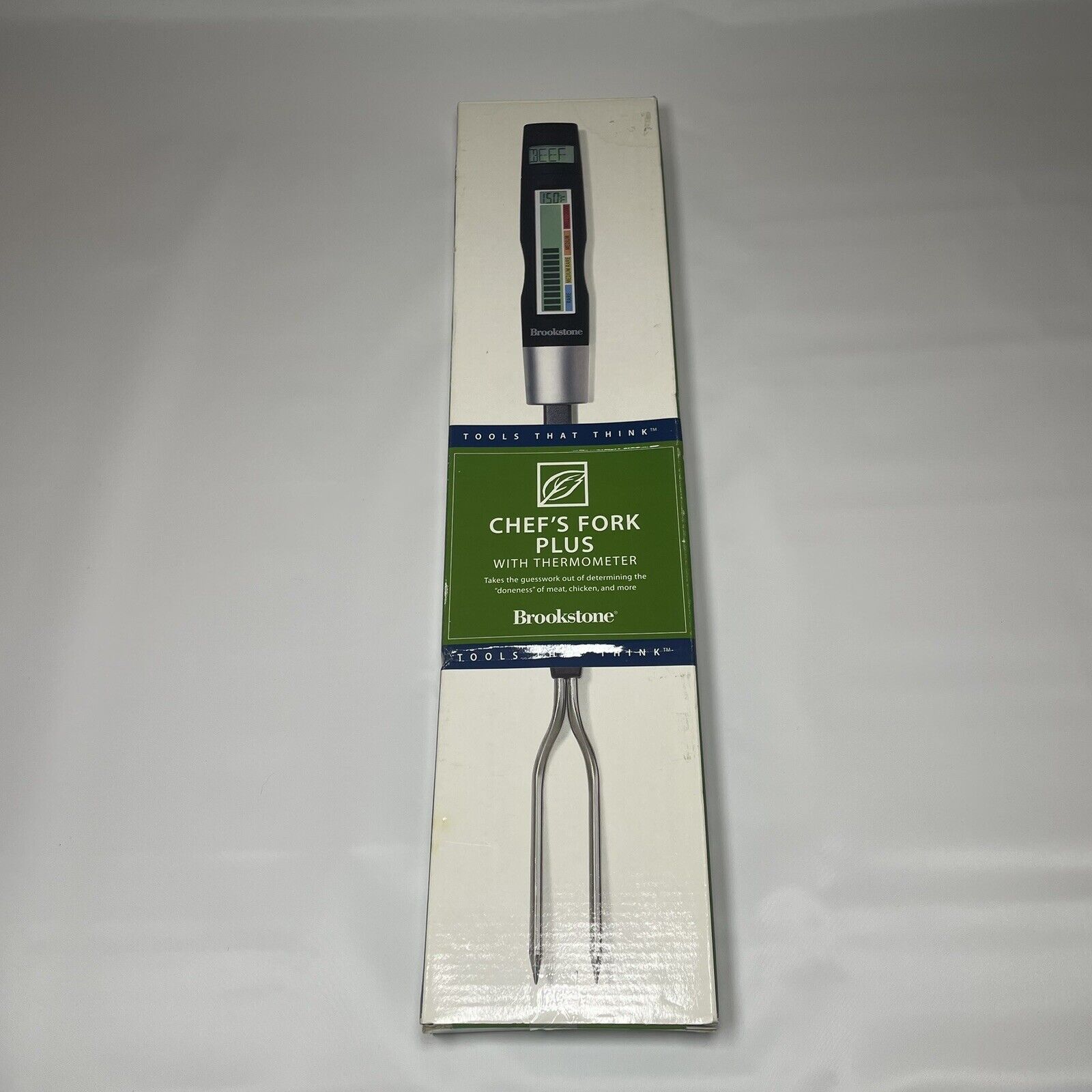 Brookstone Chef\'s Fork Plus With Thermometer, Digital, Meat Doneness Levels