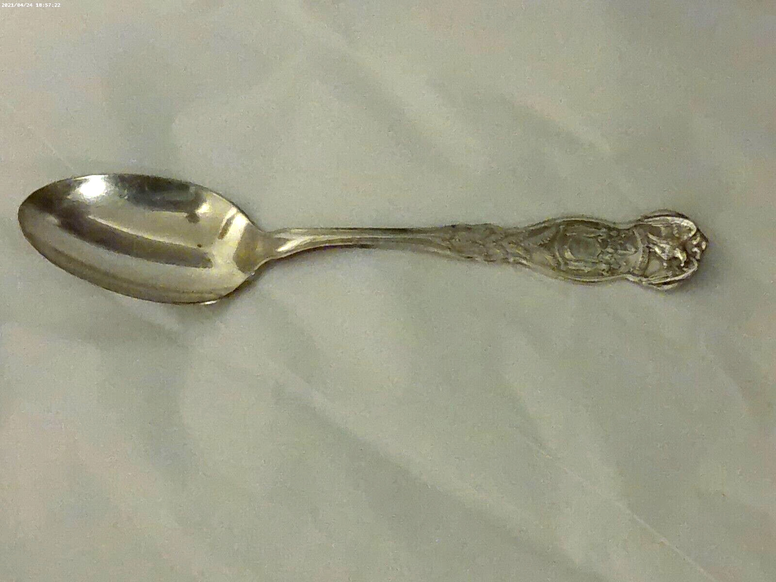 VINTAGE WM ROGERS&SON AA SILVER PLATED STATE SPOON EAGLE&SHIELD  NEW JERSEY